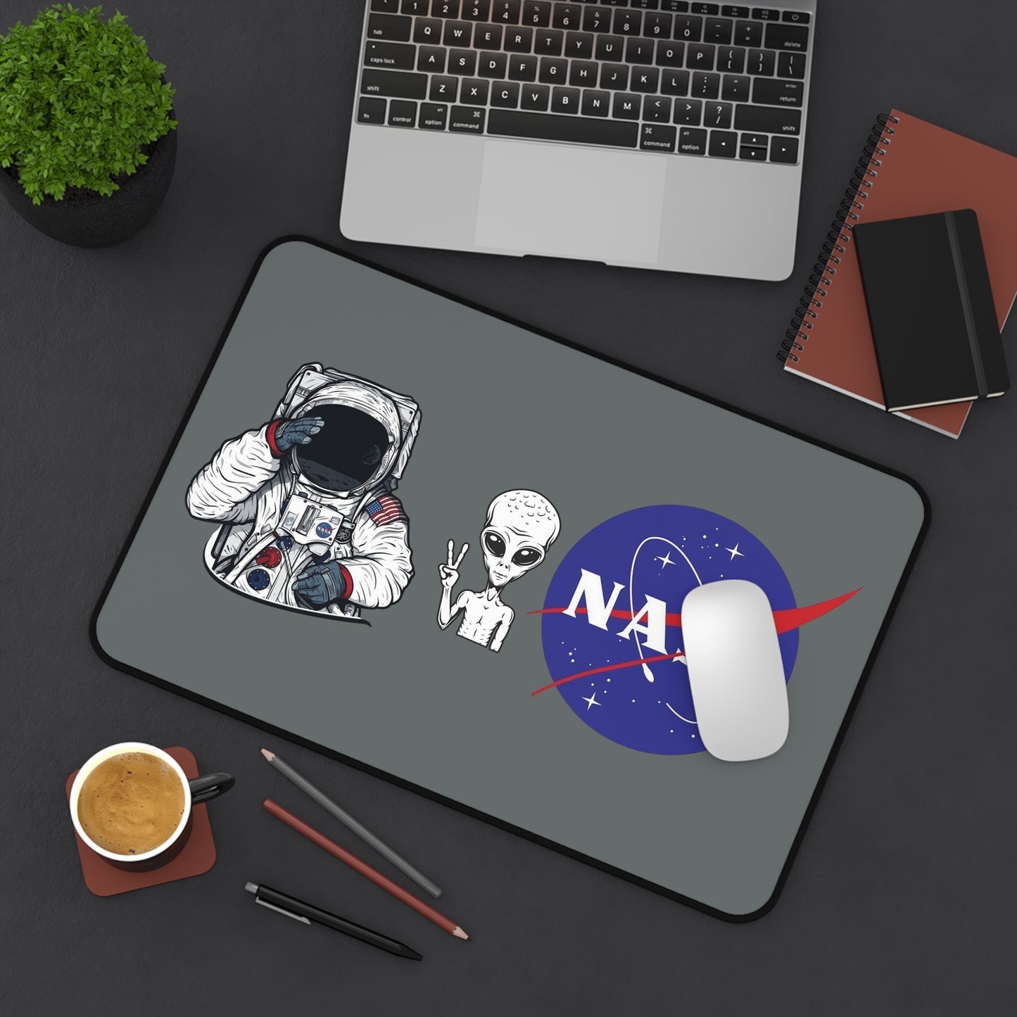 Nasa Mouse Pad Dark Grey