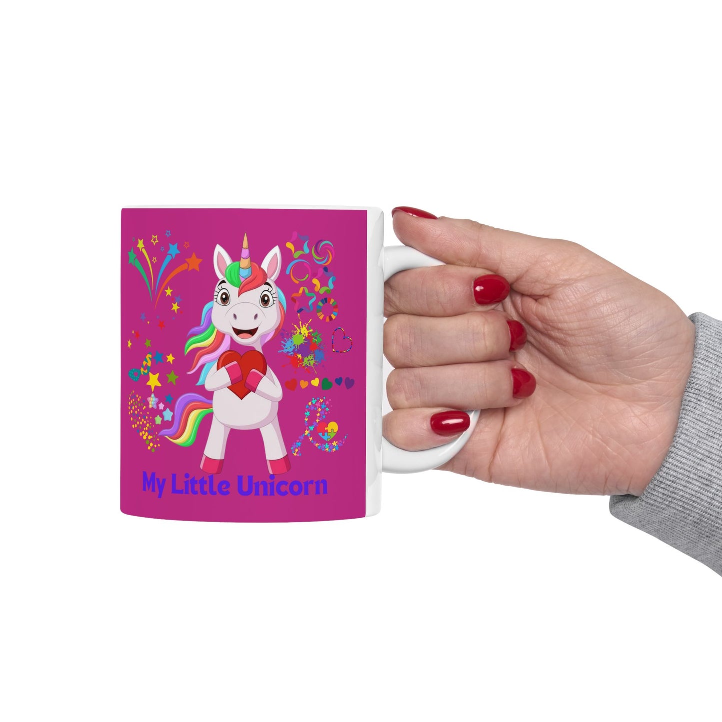My Little Unicorn Couple Mug 11-15 Ounces Pink