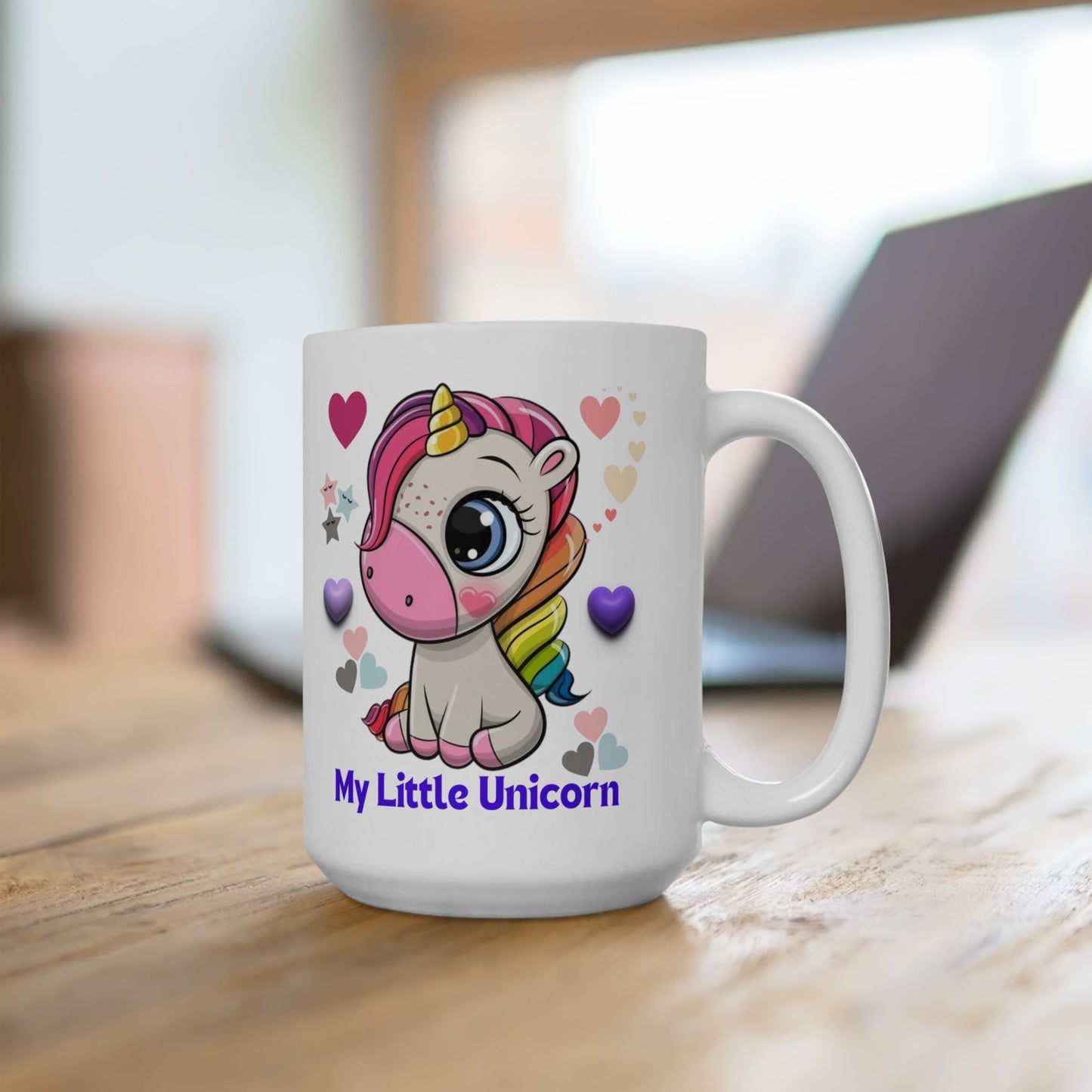 My Little Unicorn Balloons Mug 11-15 Ounces White