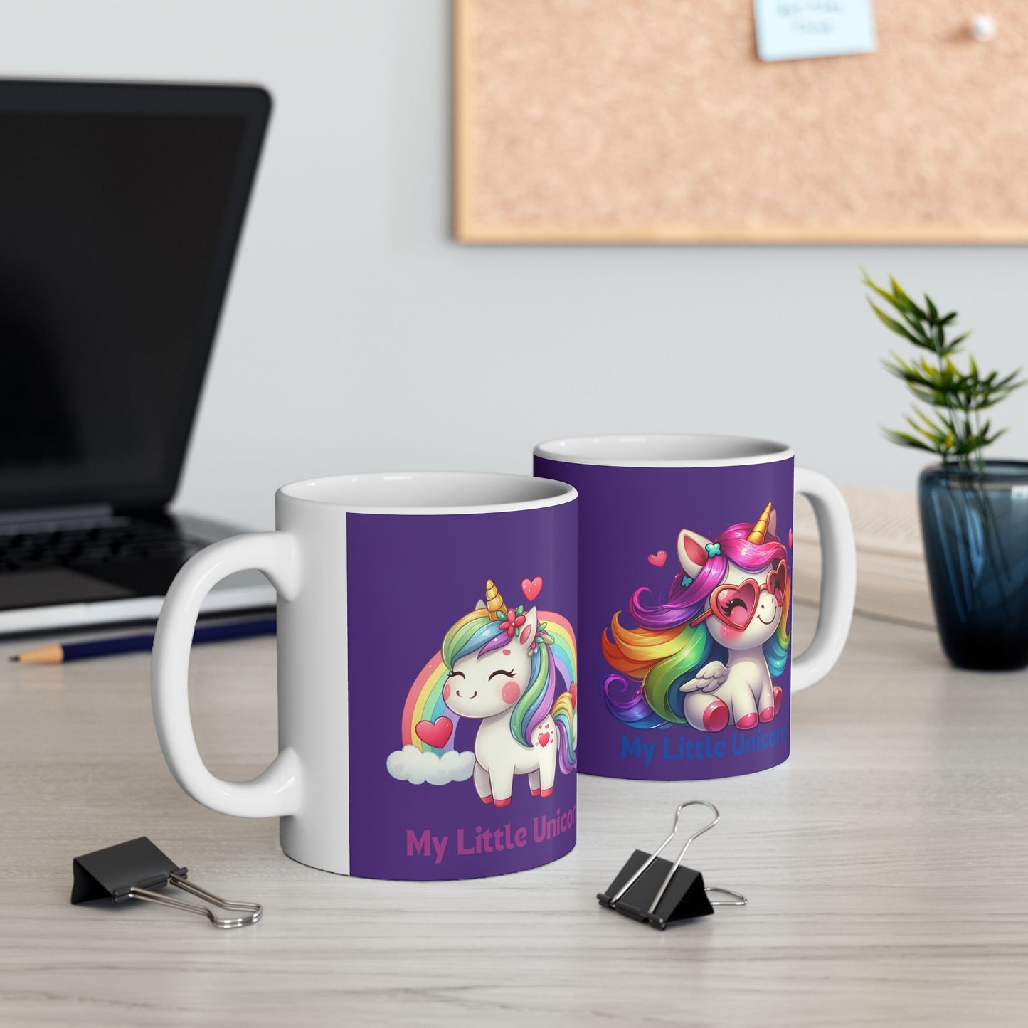 My Little Unicorn Rainbow Mug 11-15 Ounces Purple