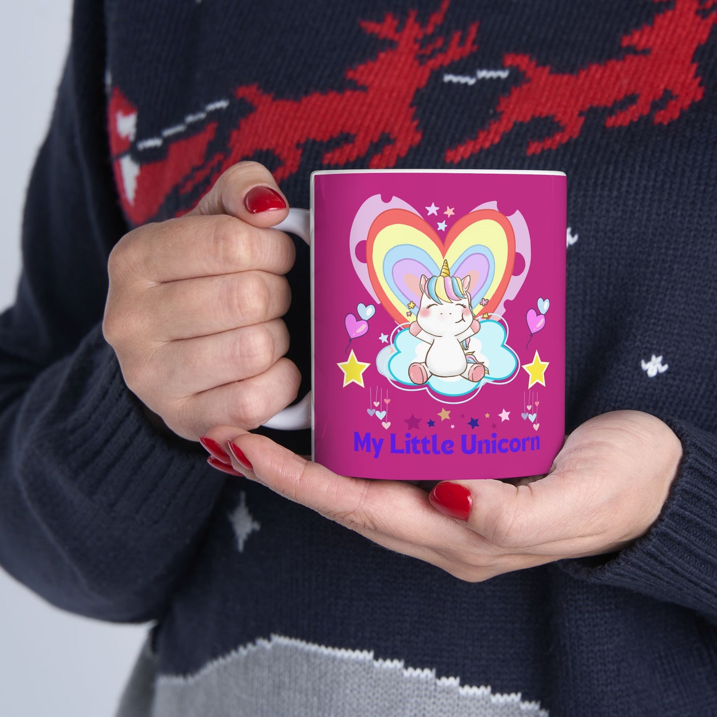 My Little Unicorn Balloons Mug 11-15 Ounces Pink