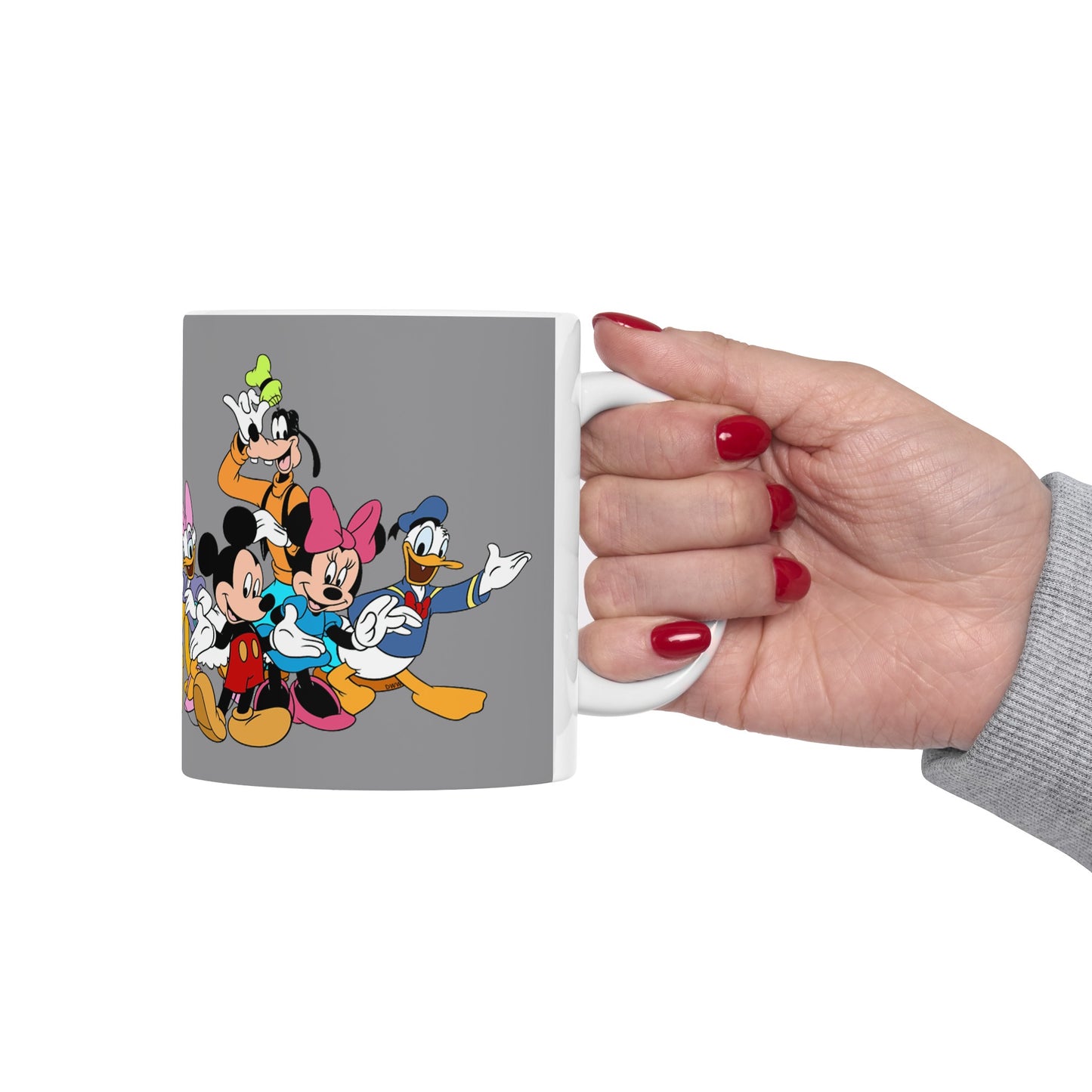 Mickey Mouse And Friends Mug 11 Ounces Grey