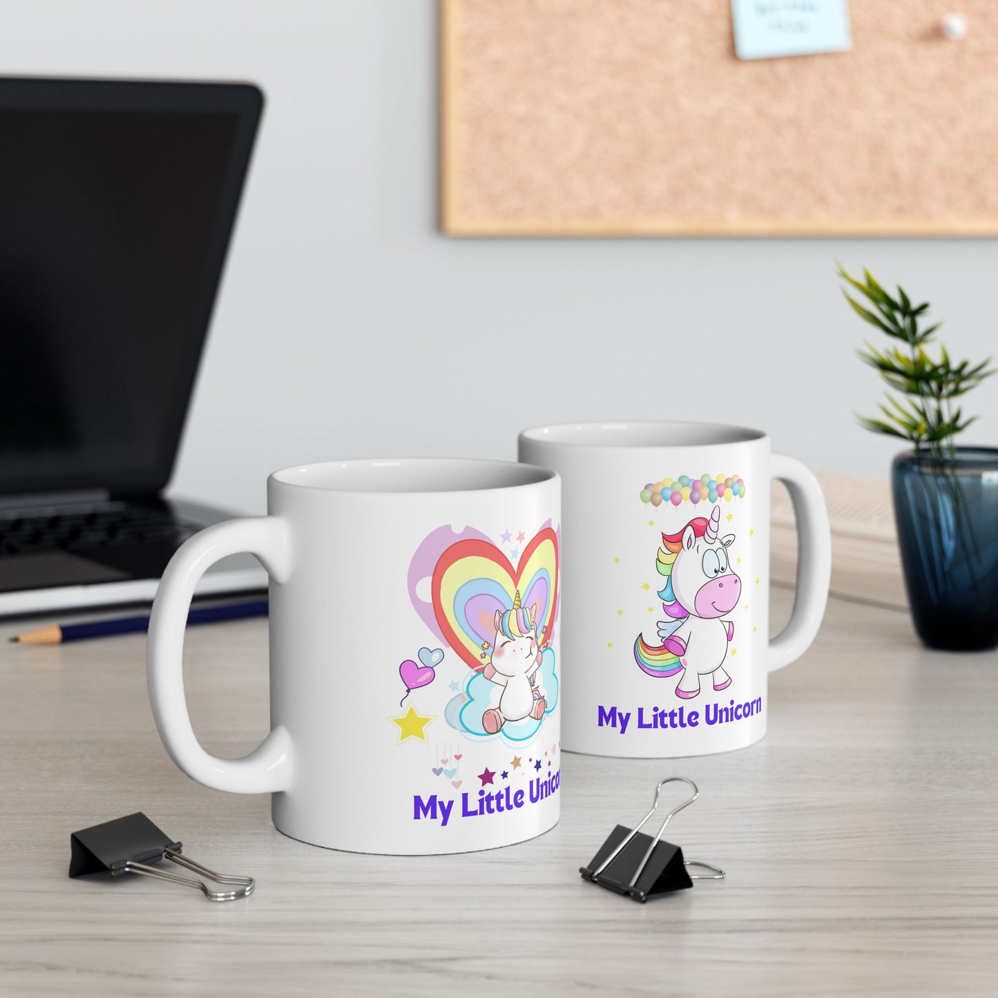 My Little Unicorn Balloons Mug 11-15 Ounces White
