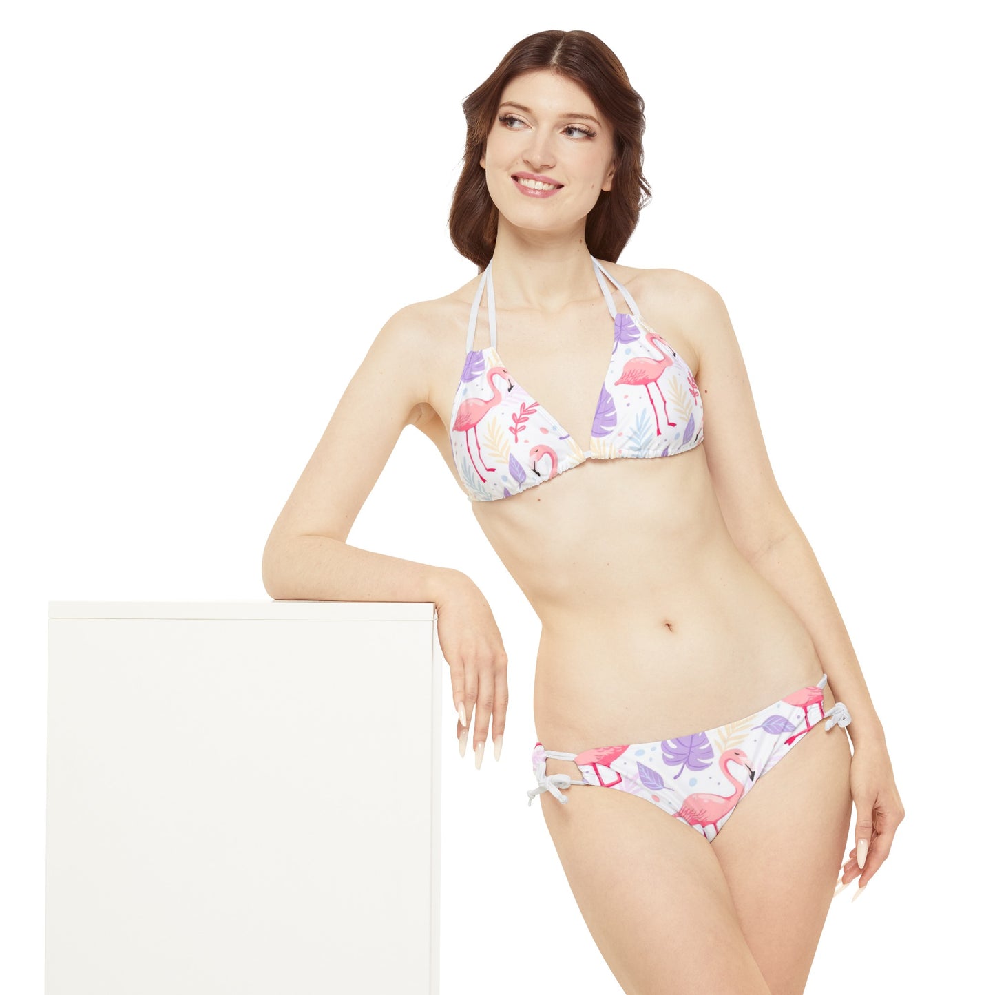 Flemish Strappy Bikini Set White