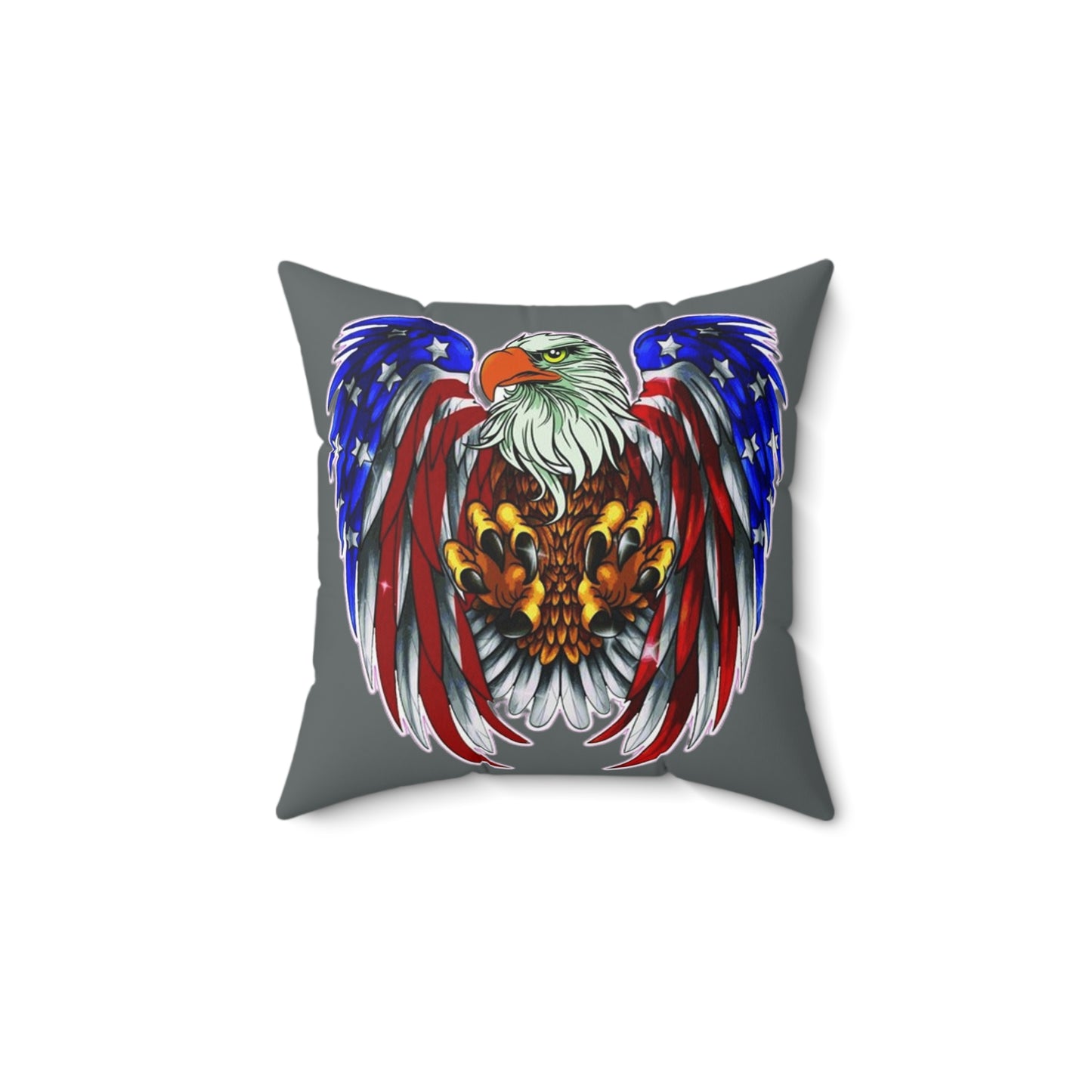 Eagle Usa Spun Polyester Pillow Dark Grey
