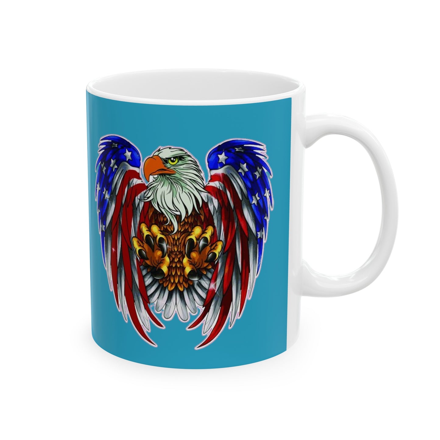 Eagle Make America Great Mug 11 Ounces Turquoise