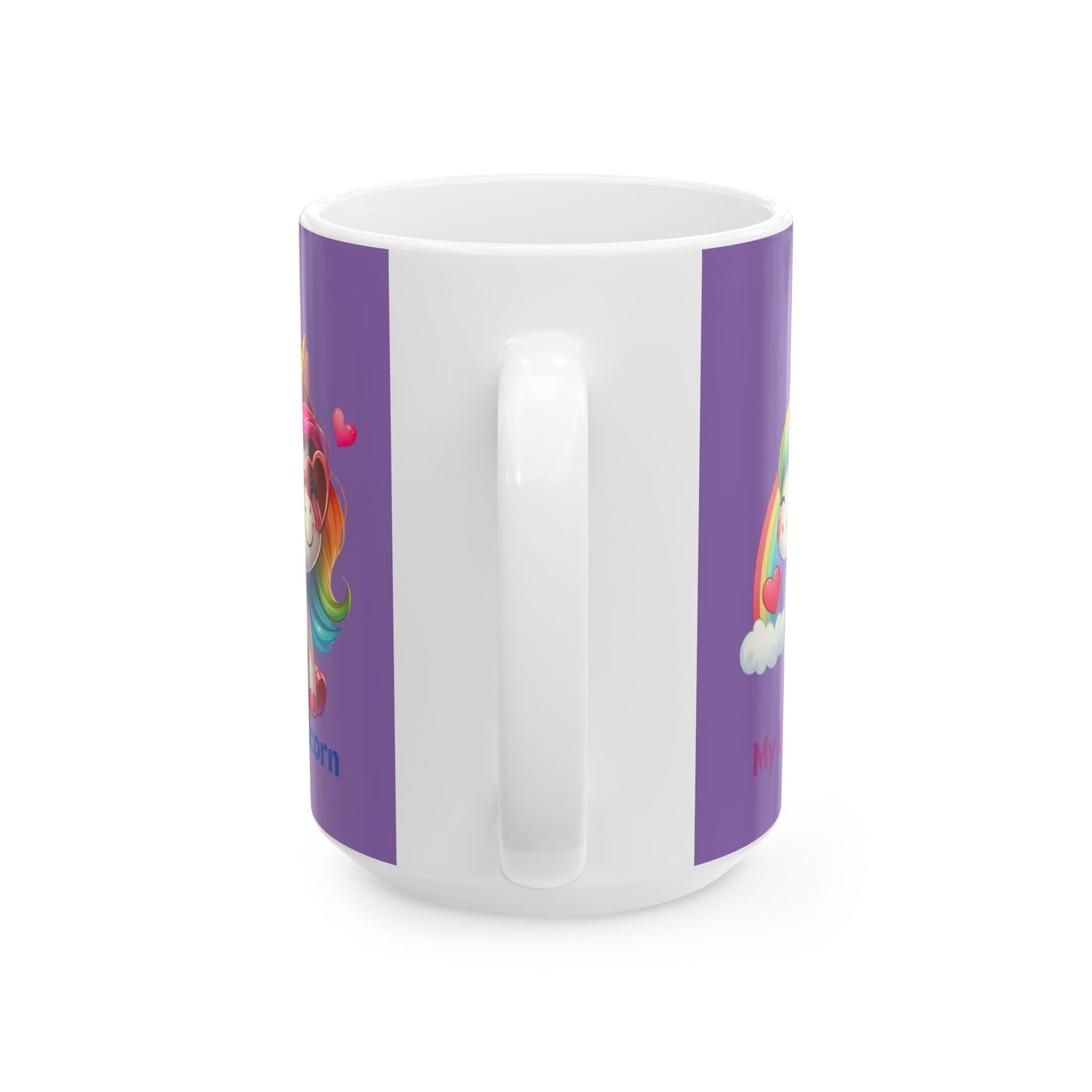 My Little Unicorn Rainbow Mug 11-15 Ounces Light Purple