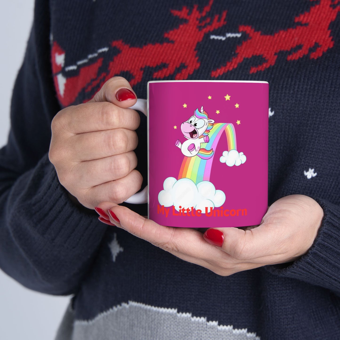 My Little Gold Star Unicorn Mug 11-15 Ounces Pink