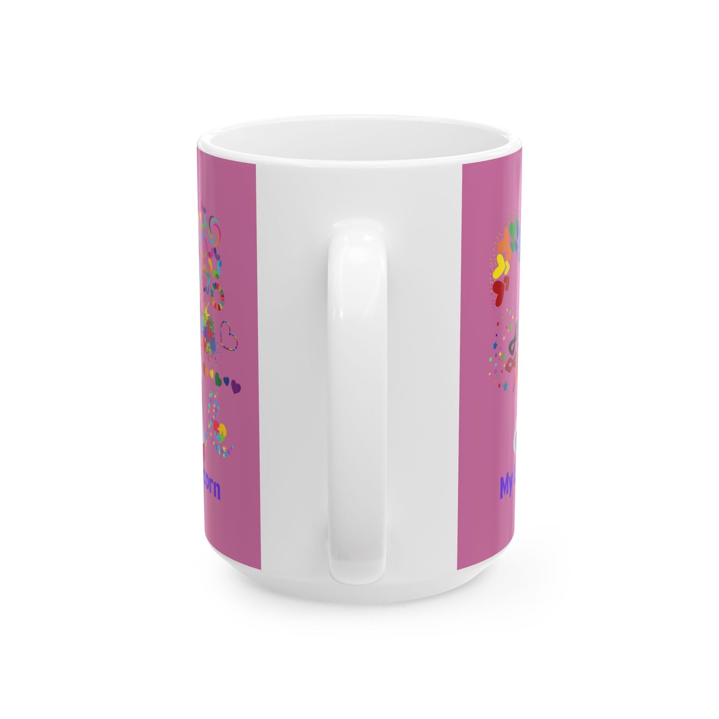 My Little Unicorn Couple Mug 11-15 Ounces Light Pink