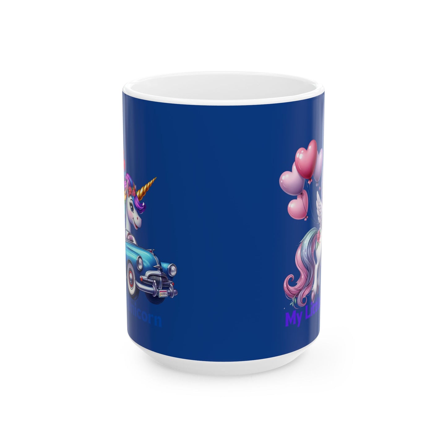 My Little Unicorn Horse Mug 11-15 Ounces Dark Blue