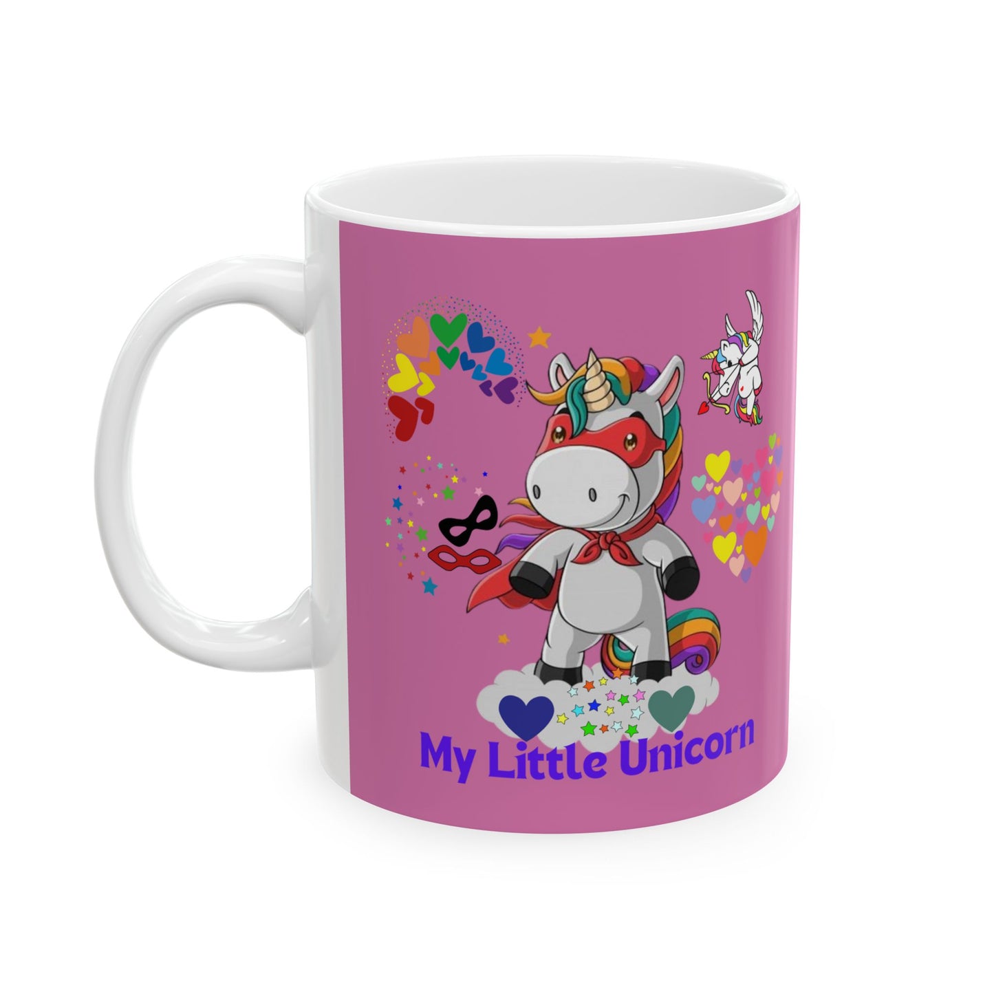 My Little Unicorn Couple Mug 11-15 Ounces Light Pink