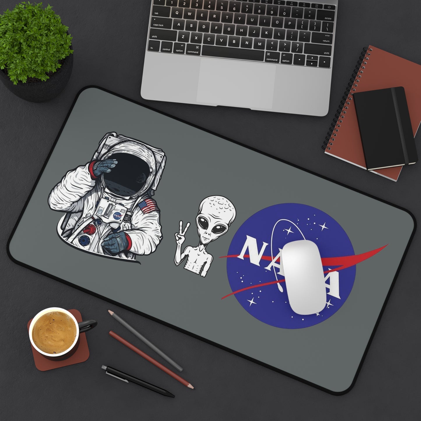 Nasa Mouse Pad Dark Grey