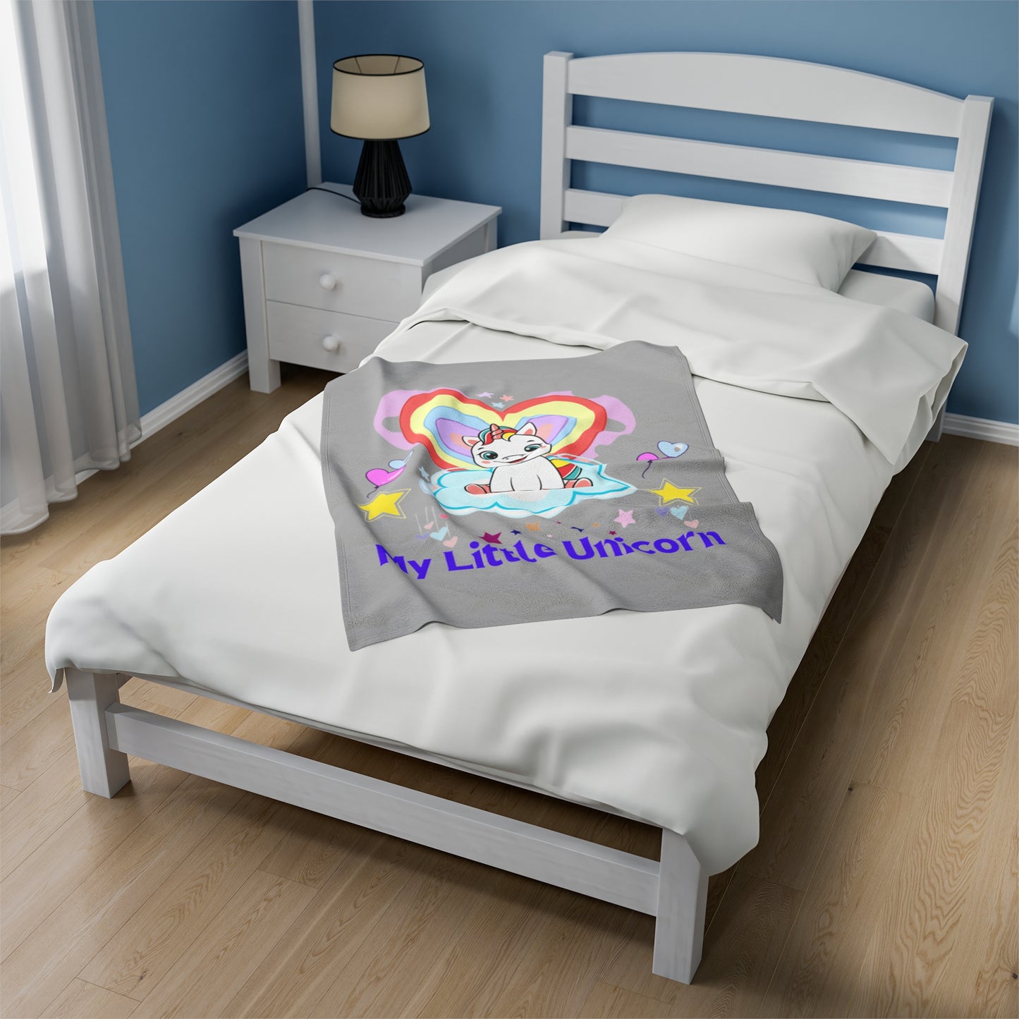 My Little Gold Star Unicorn Blankets White