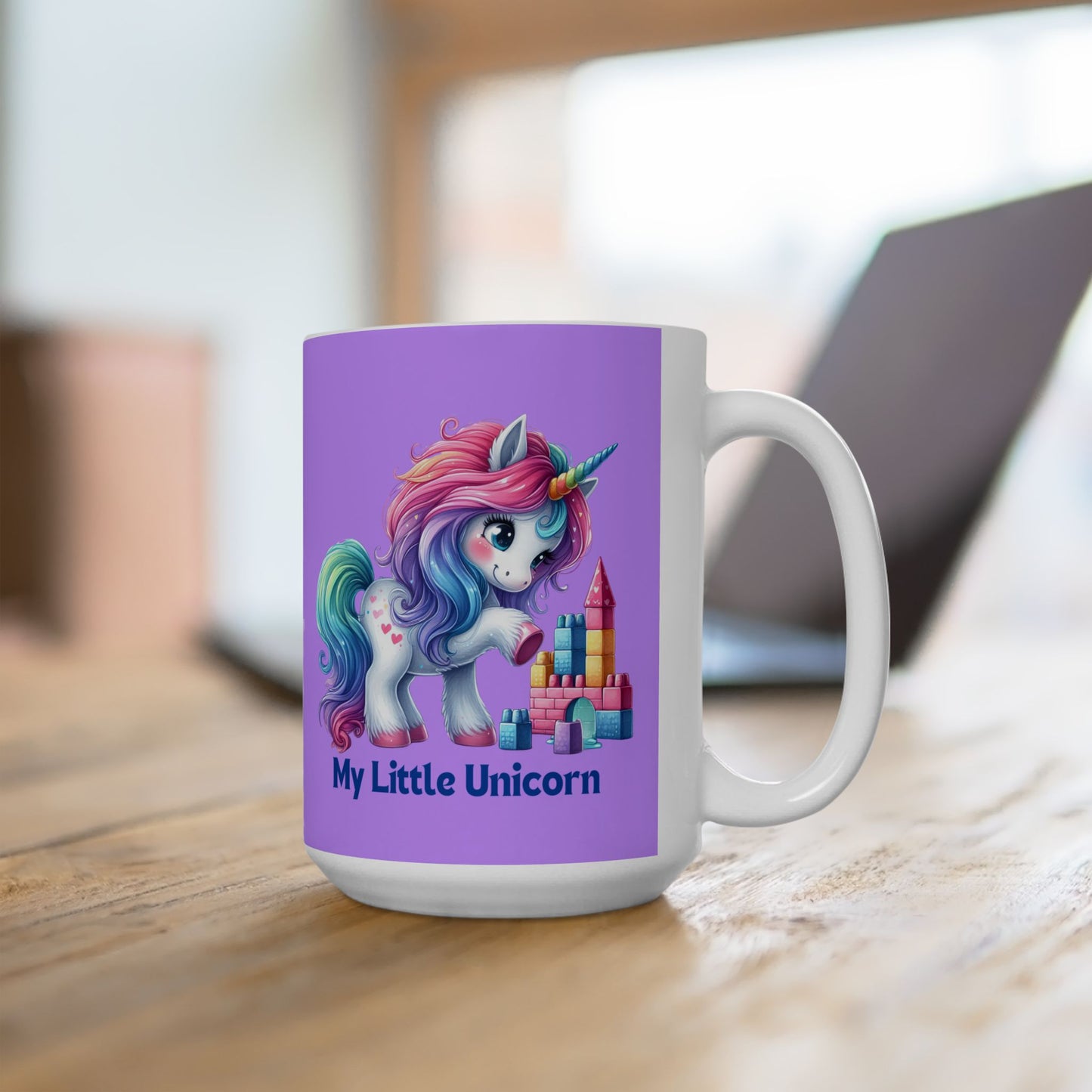 My Little Unicorn Castle Mug 11-15 Ounces Purple