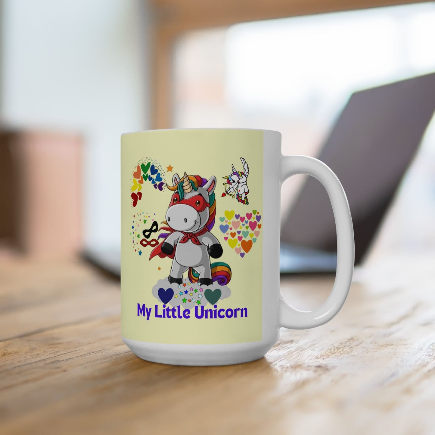 My Little Unicorn Couple Mug 11-15 Ounces Yellow