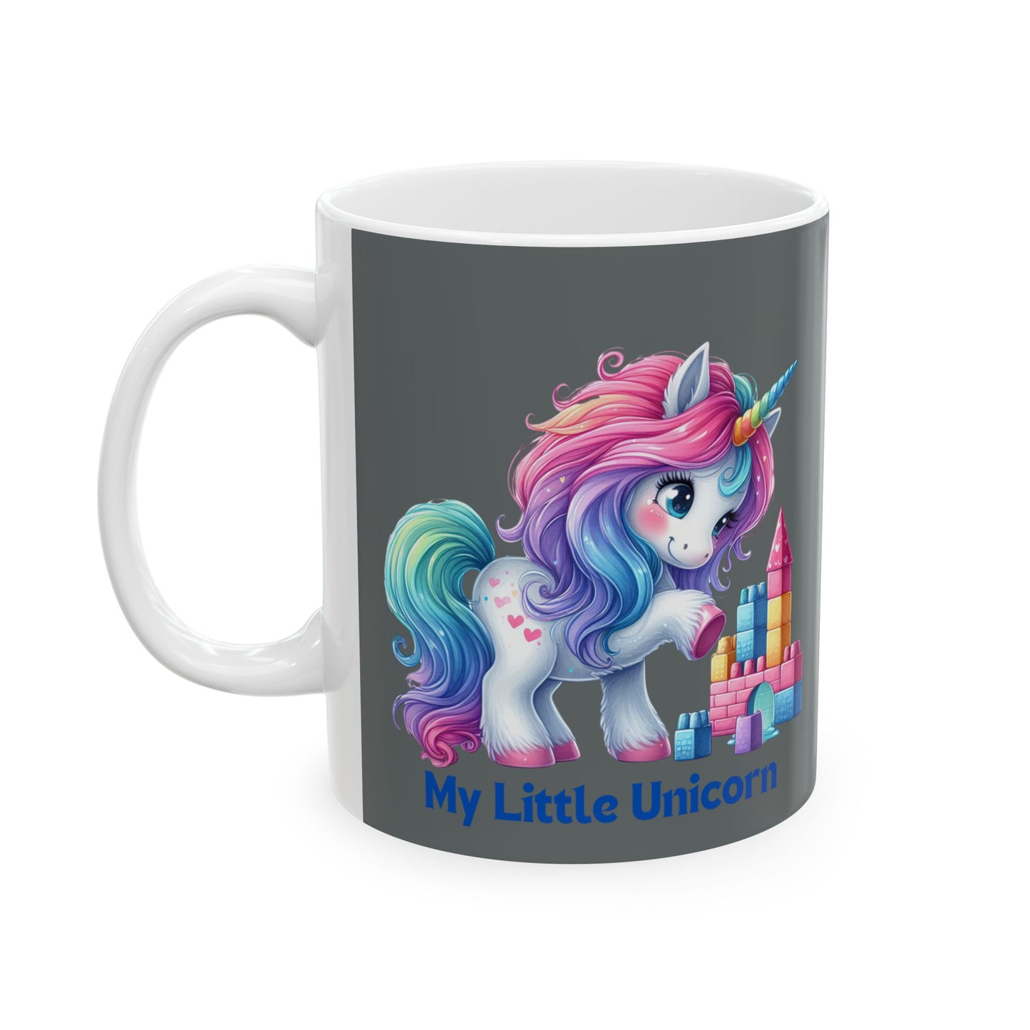 My Little Unicorn Princess Mug 11-15 Ounces Dark Grey