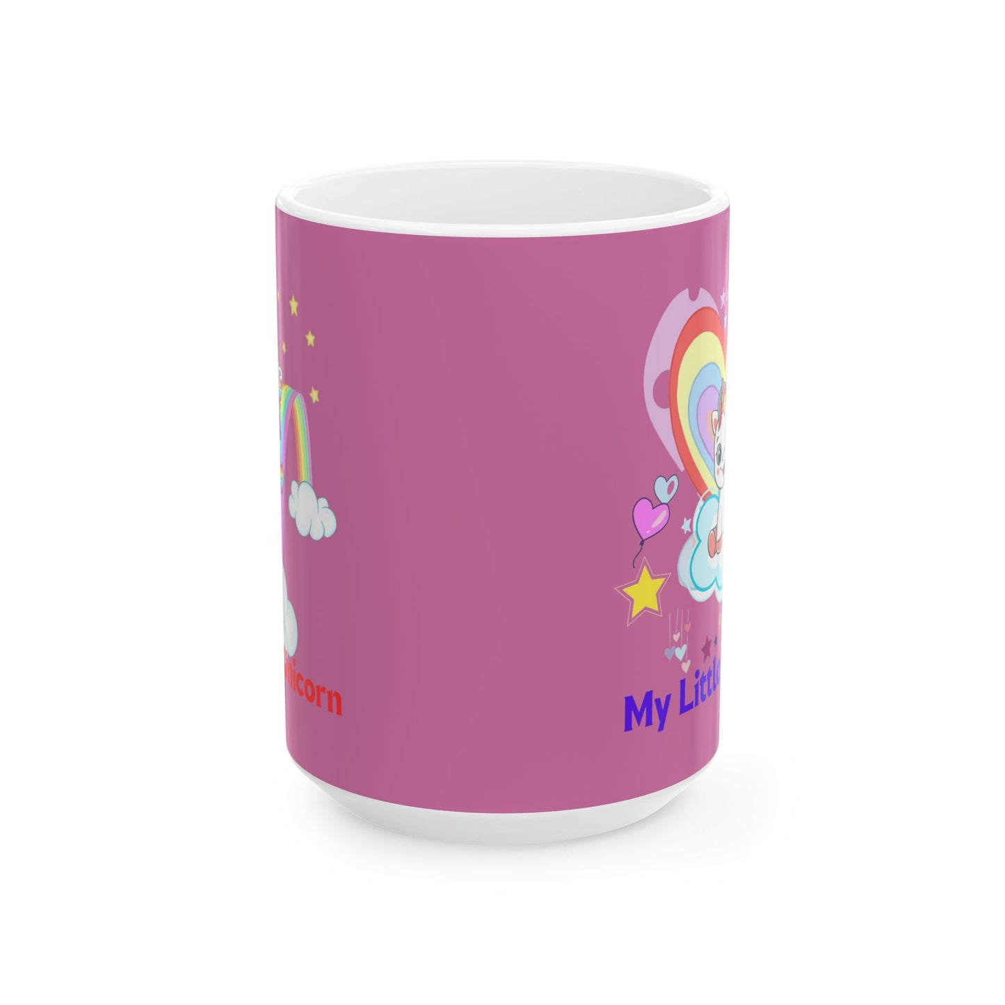 My Little Gold Star Unicorn Mug 11-15 Ounces Light Pink