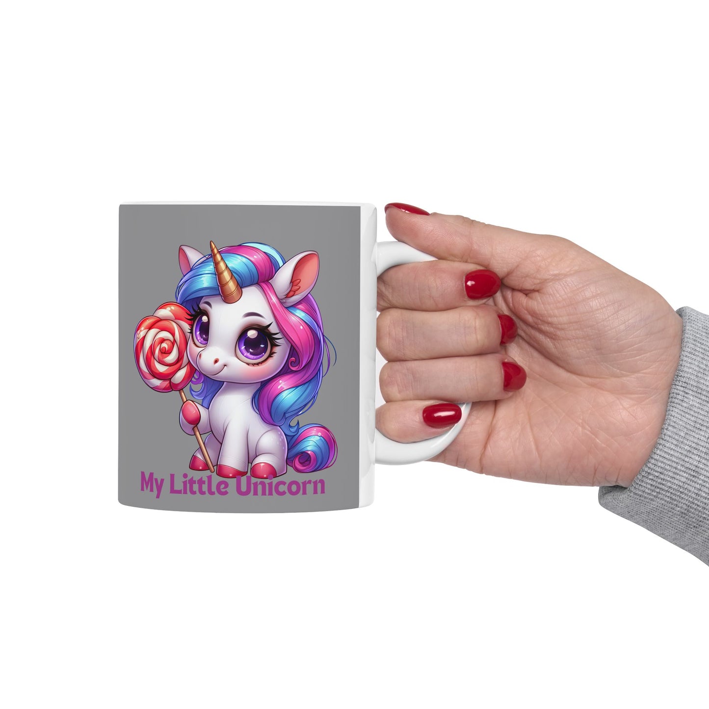 My Little Unicorn Princess Mug 11-15 Ounces Grey