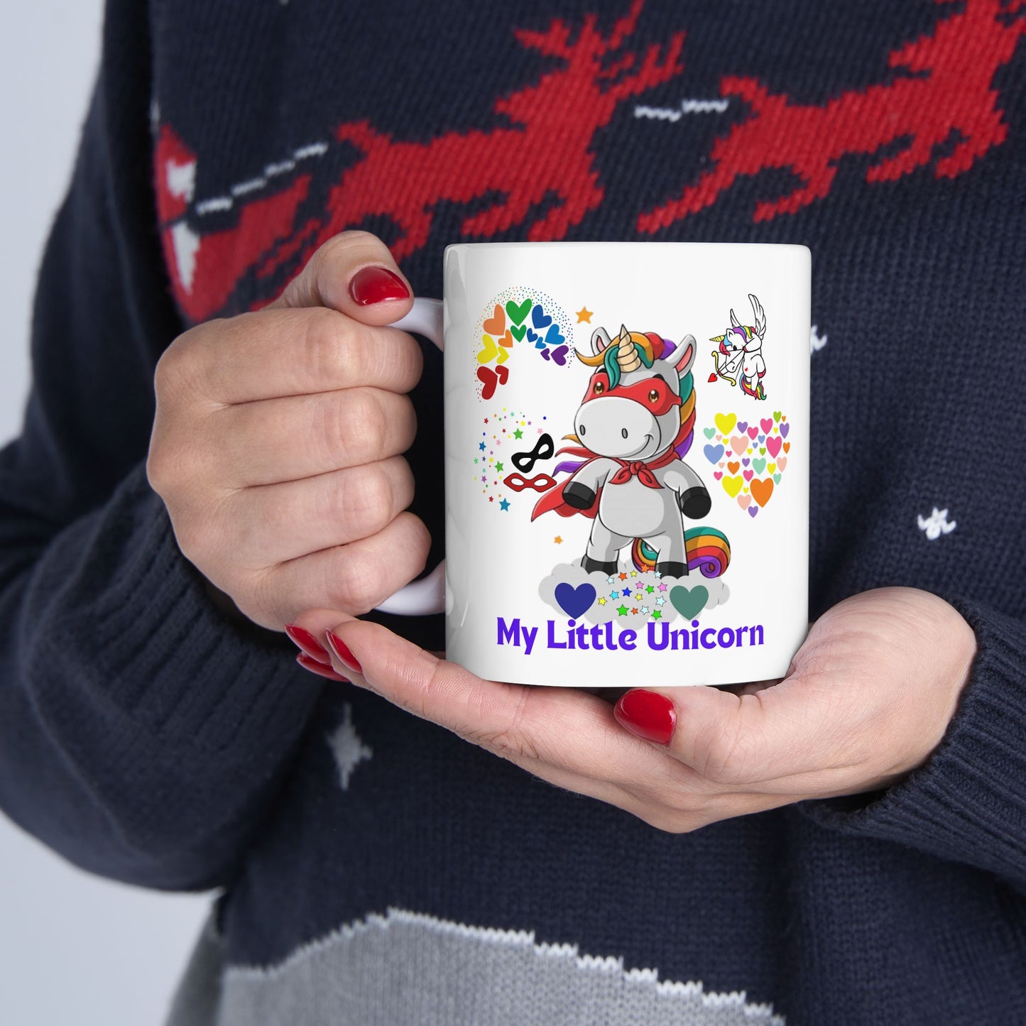 My Little Unicorn Couple Mug 11-15 Ounces White