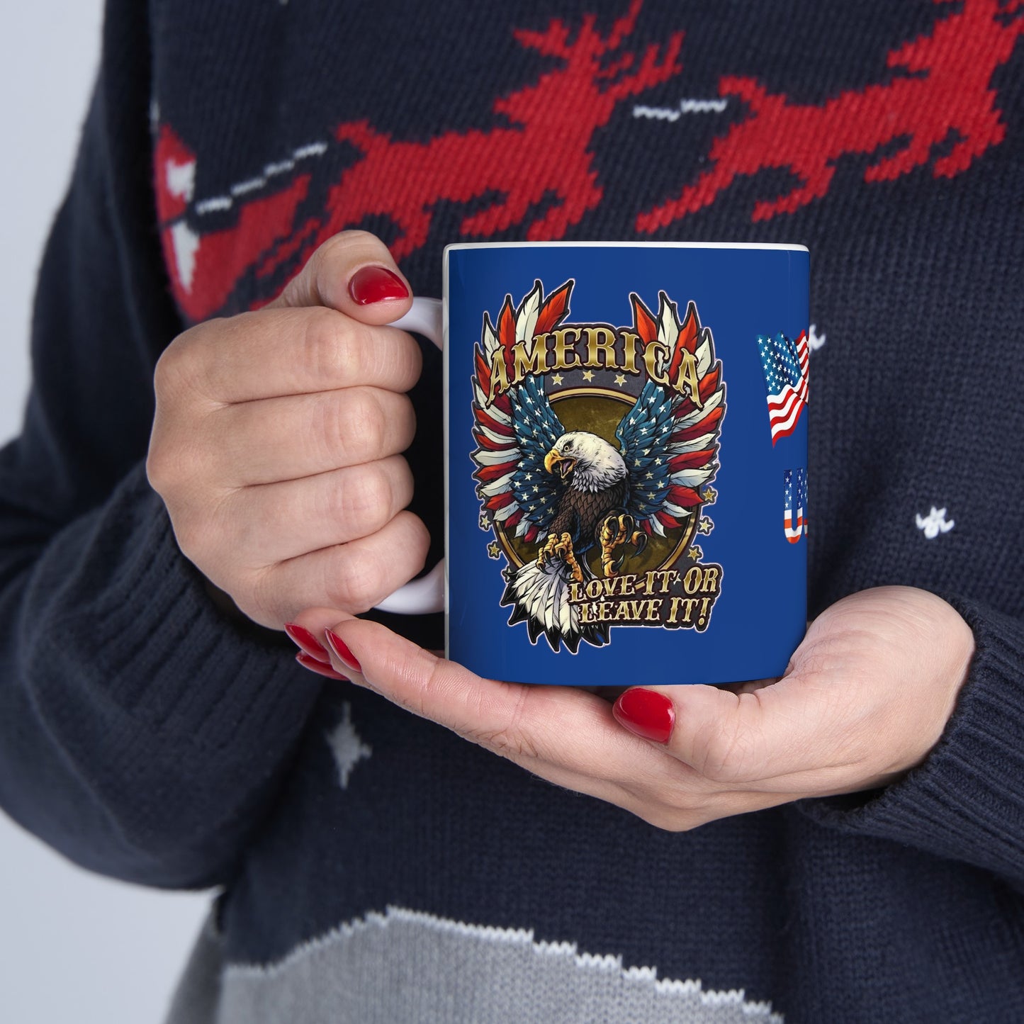 Eagle Usa Mug 11 Ounces Dark Blue