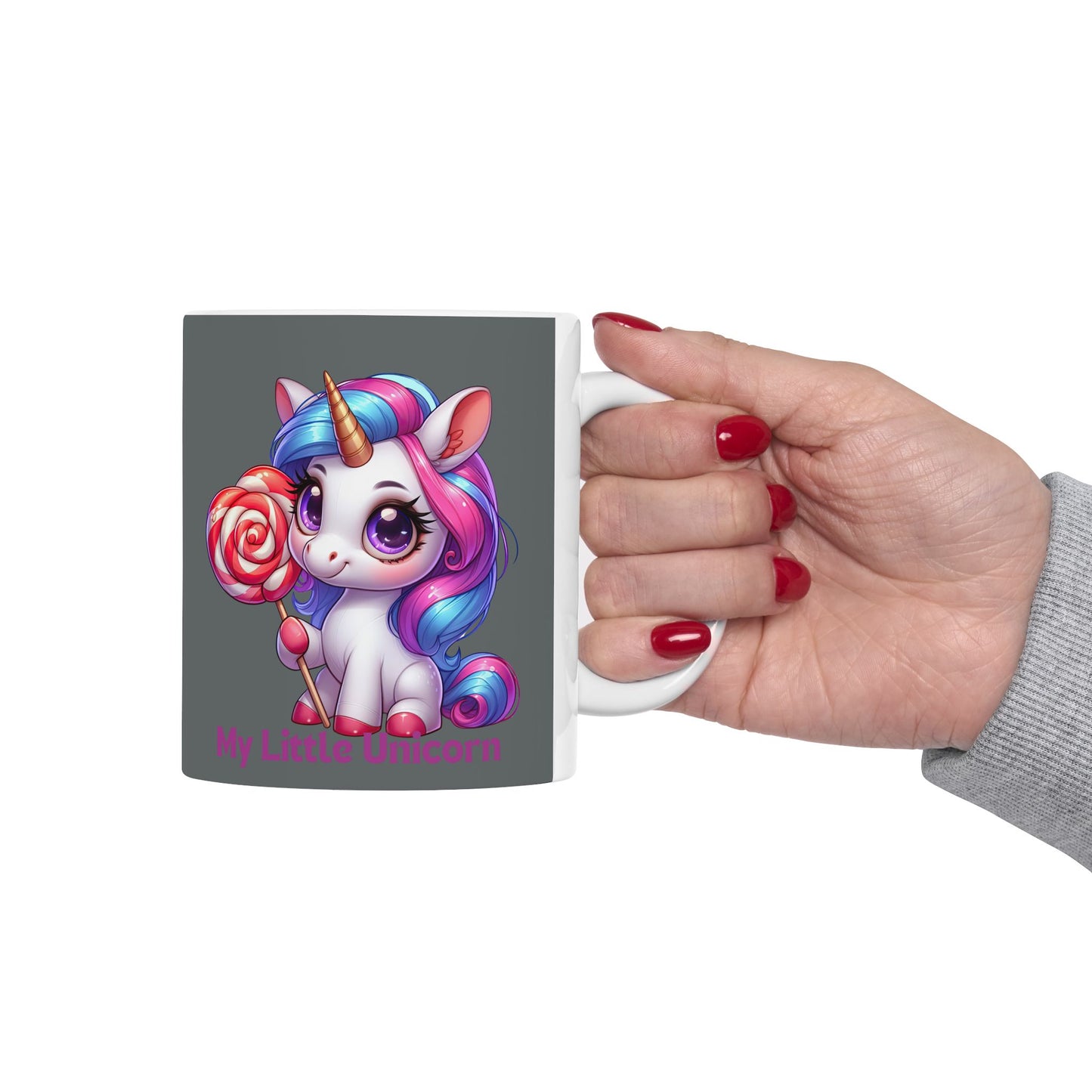 My Little Unicorn Princess Mug 11-15 Ounces Dark Grey