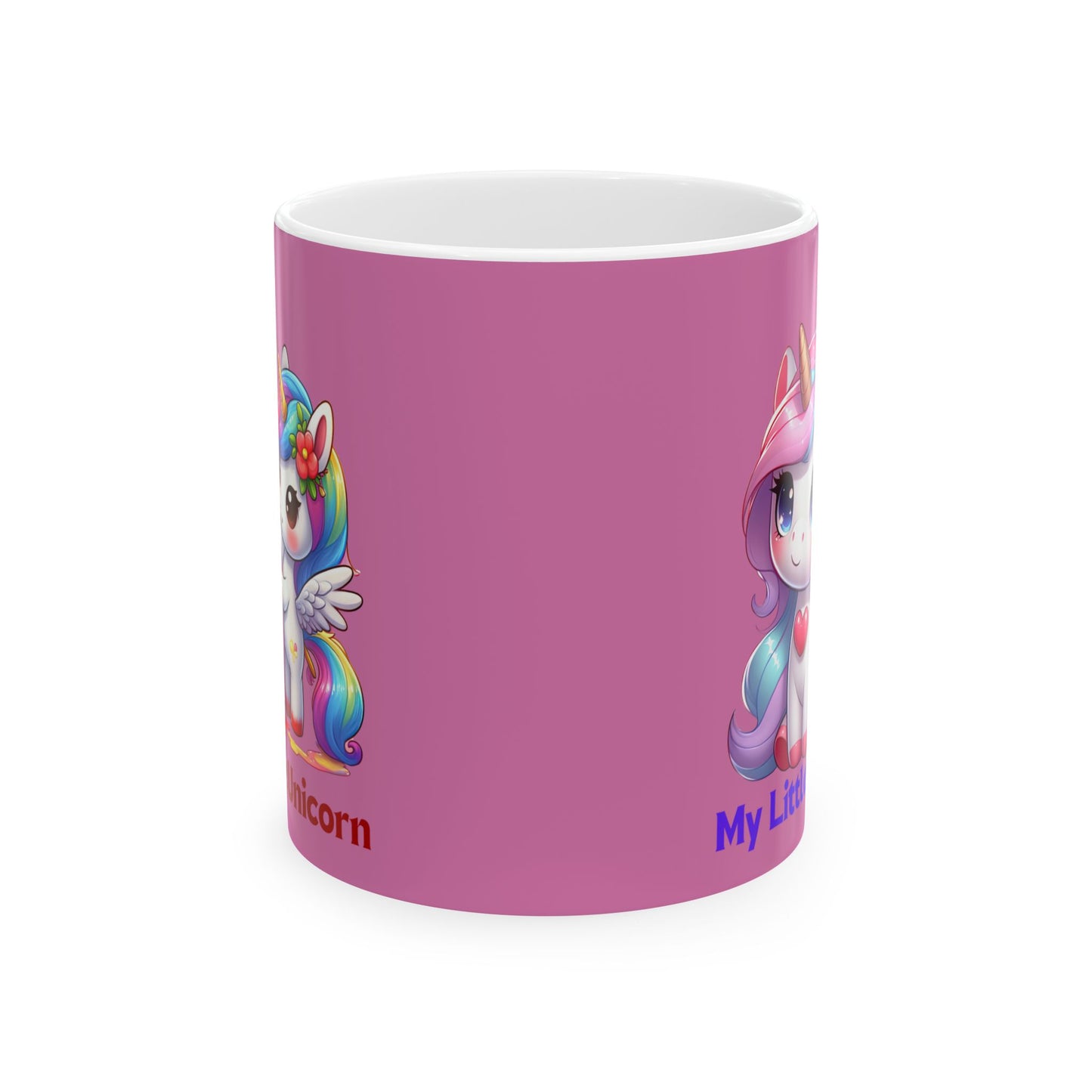My Little Unicorn Heart Mug 11-15 Ounces Light Pink