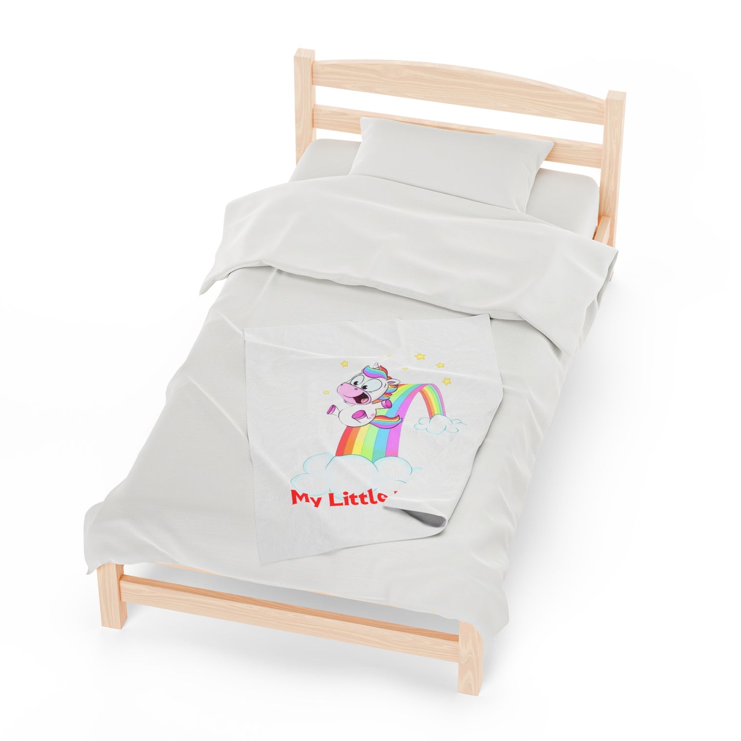 My Little Unicorn Rainbow Blankets White
