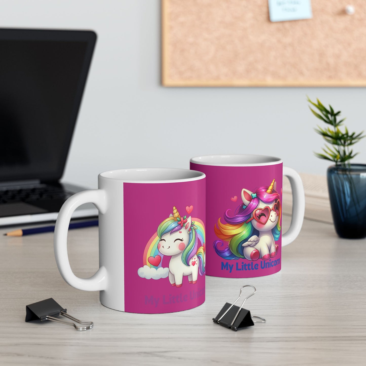 My Little Unicorn Rainbow Mug 11-15 Ounces Pink
