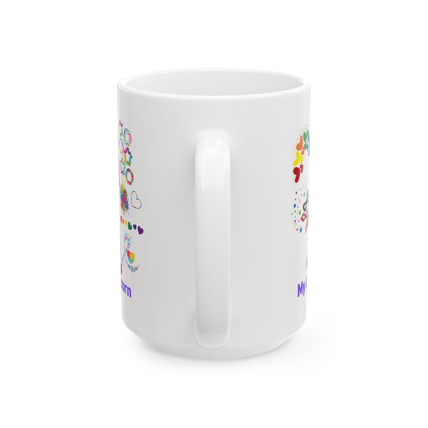 My Little Unicorn Couple Mug 11-15 Ounces White