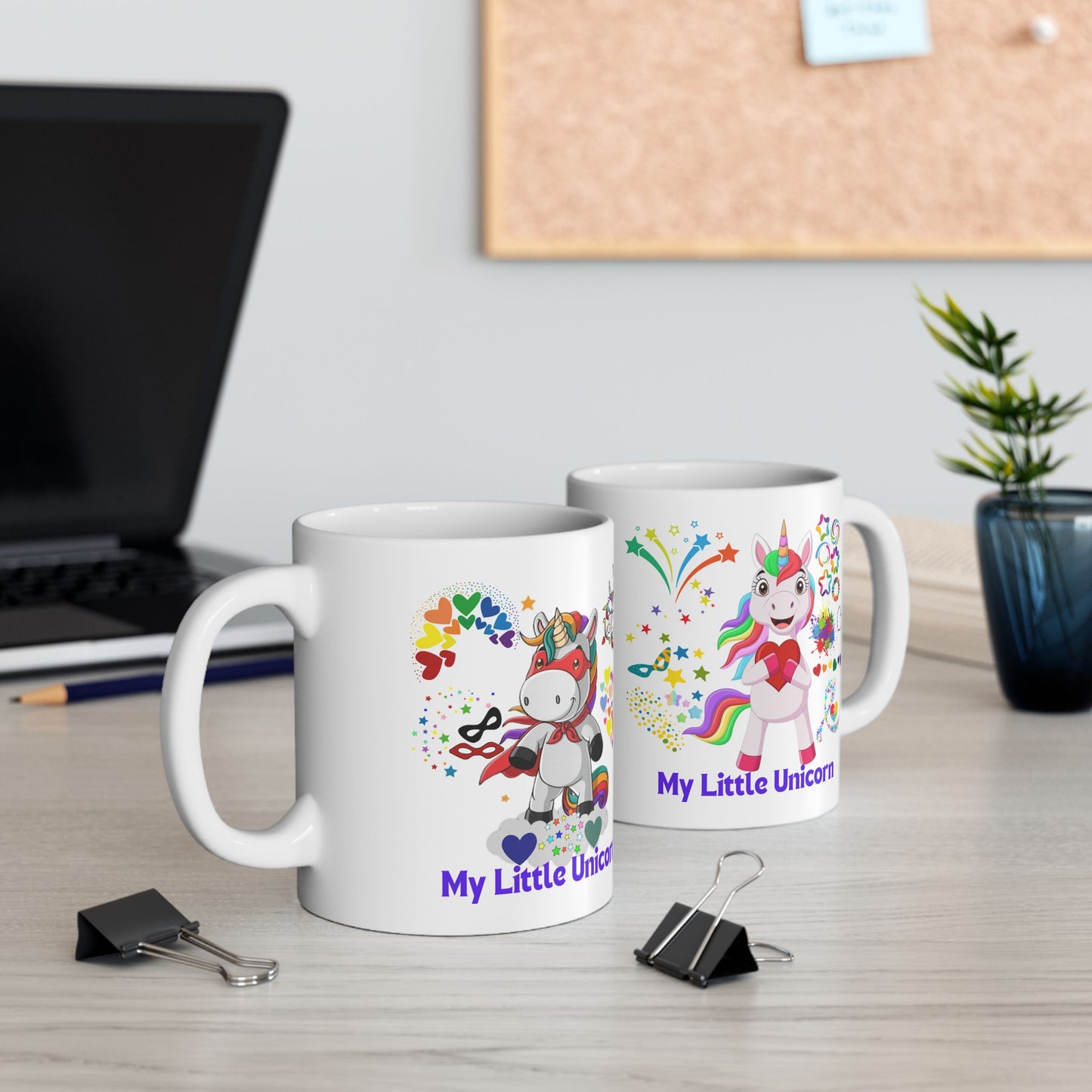 My Little Unicorn Couple Mug 11-15 Ounces White