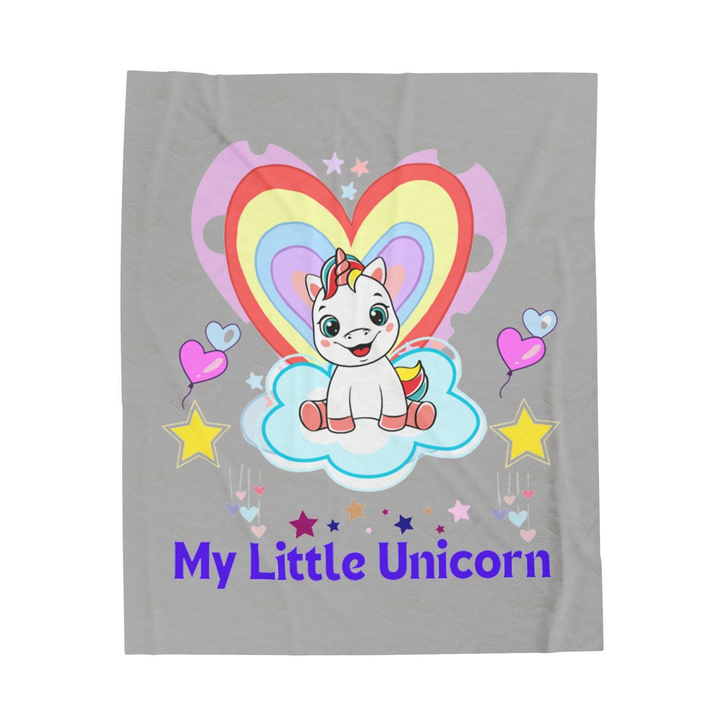 My Little Gold Star Unicorn Blankets White