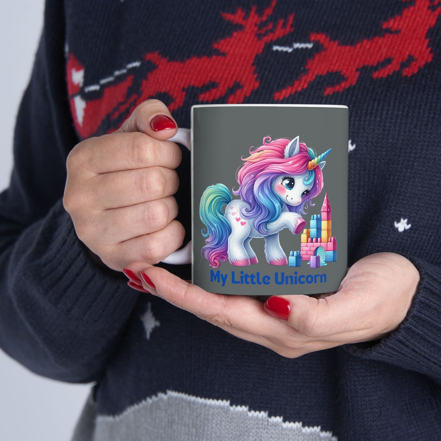 My Little Unicorn Princess Mug 11-15 Ounces Dark Grey