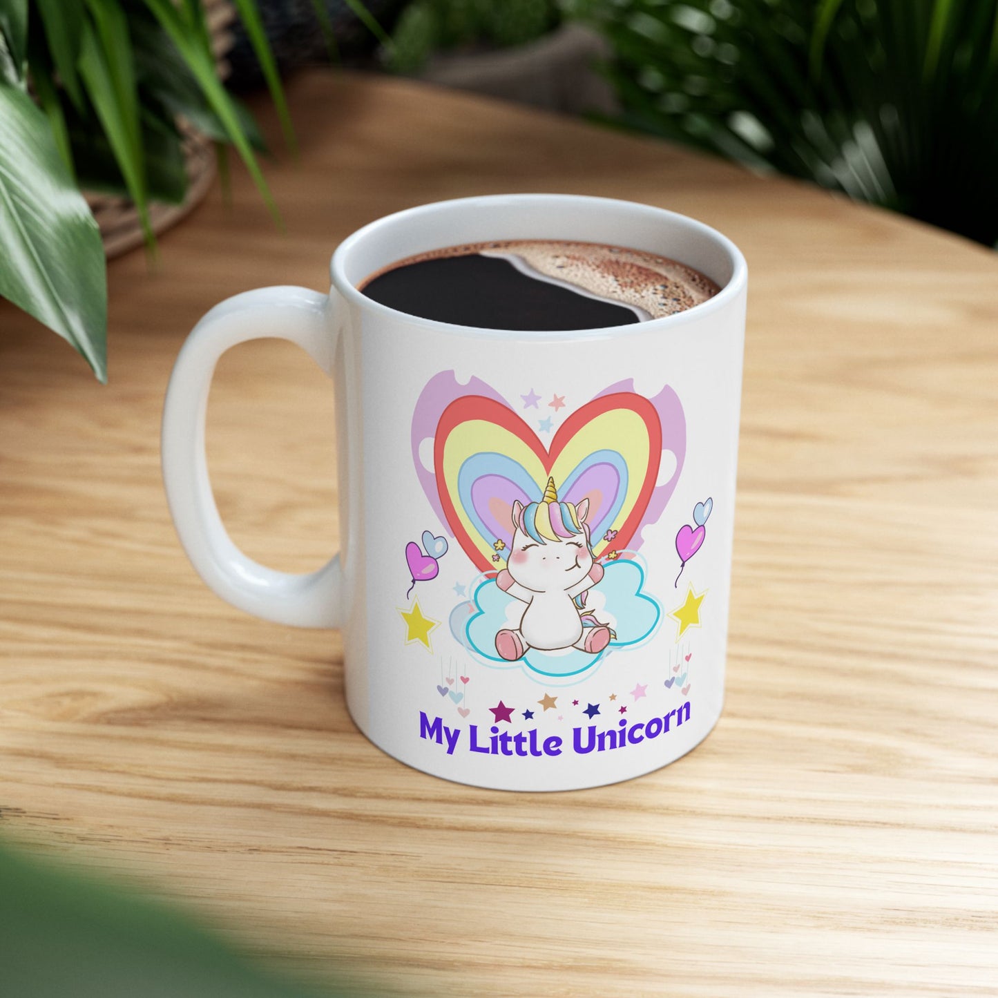 My Little Unicorn Balloons Mug 11-15 Ounces White