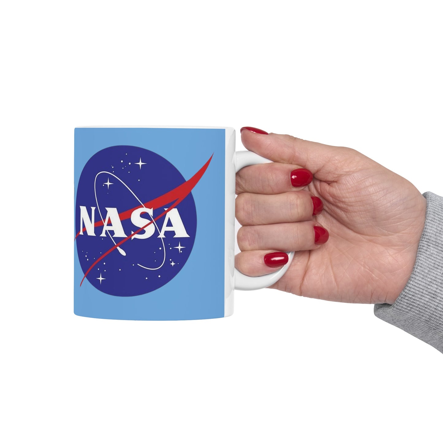 Nasa Alien Mug 11 Ounces Light Blue