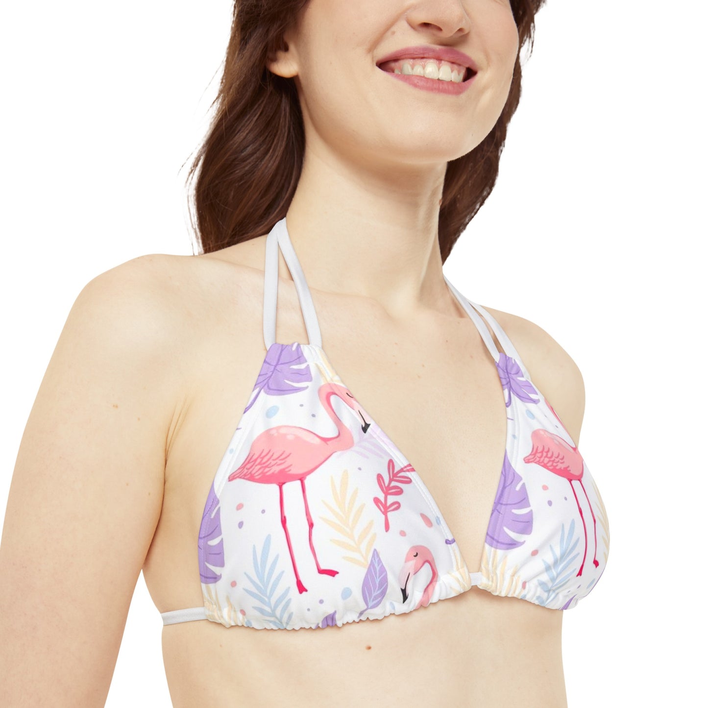 Flemish Strappy Bikini Set White