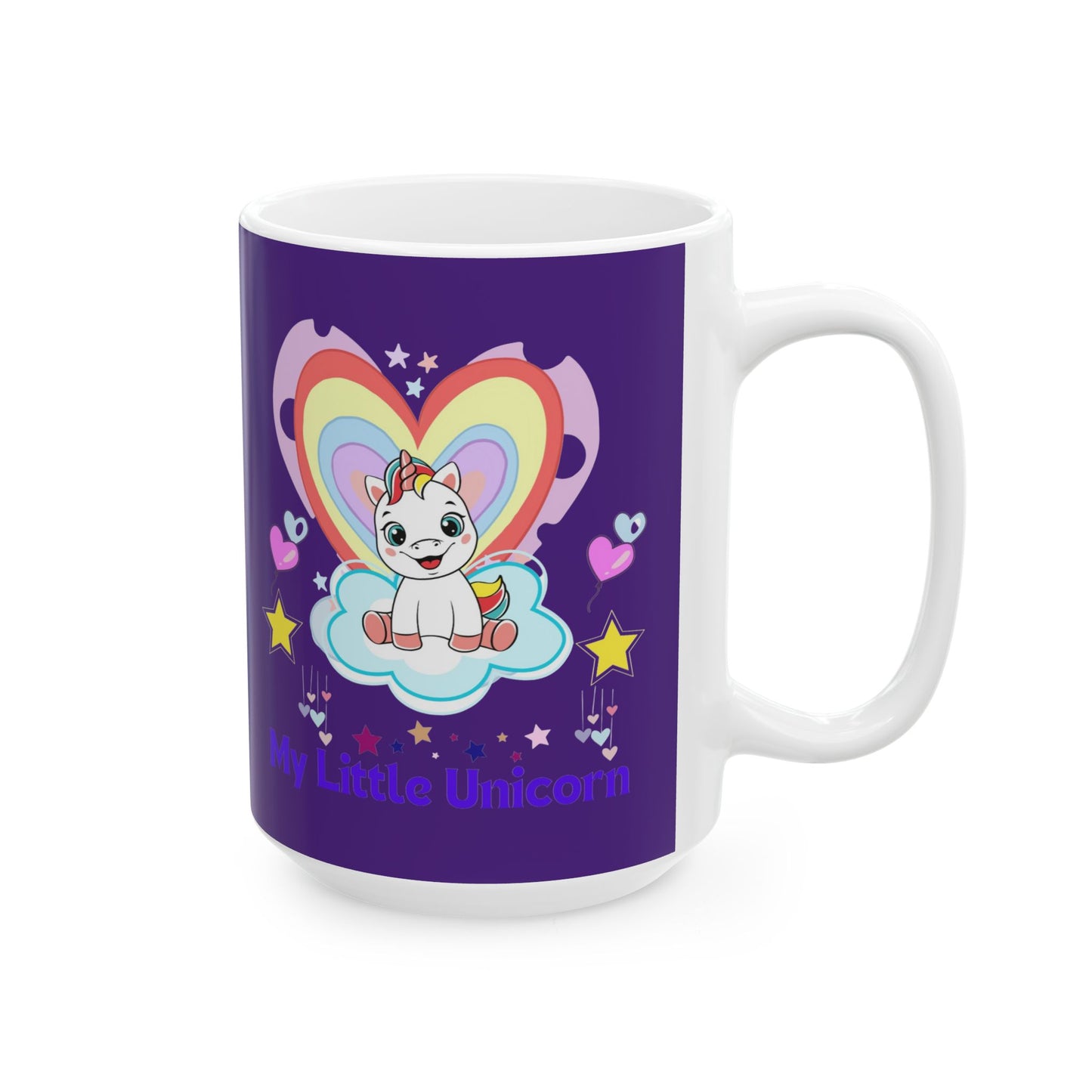 My Little Gold Star Unicorn Mug 11-15 Onces Purple