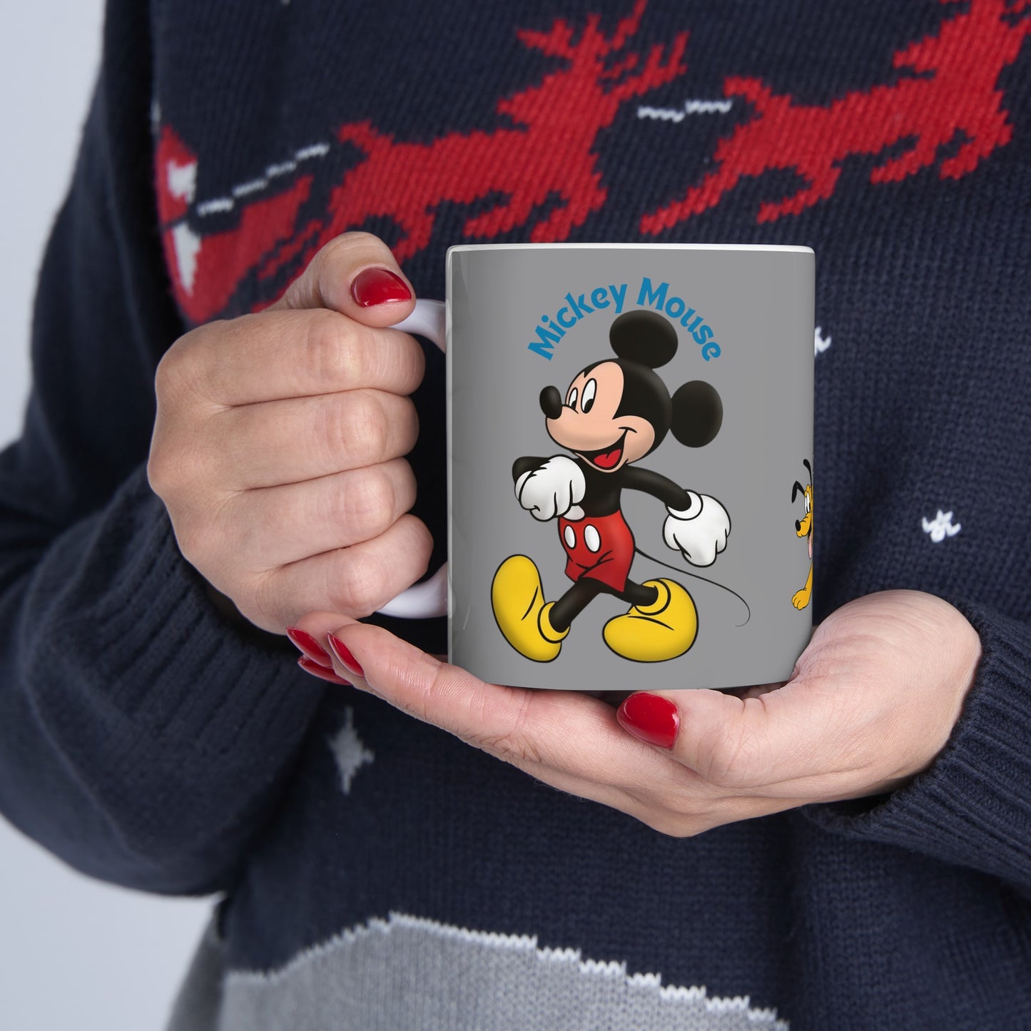 Mickey Mouse And Friends Mug 11 Ounces Grey