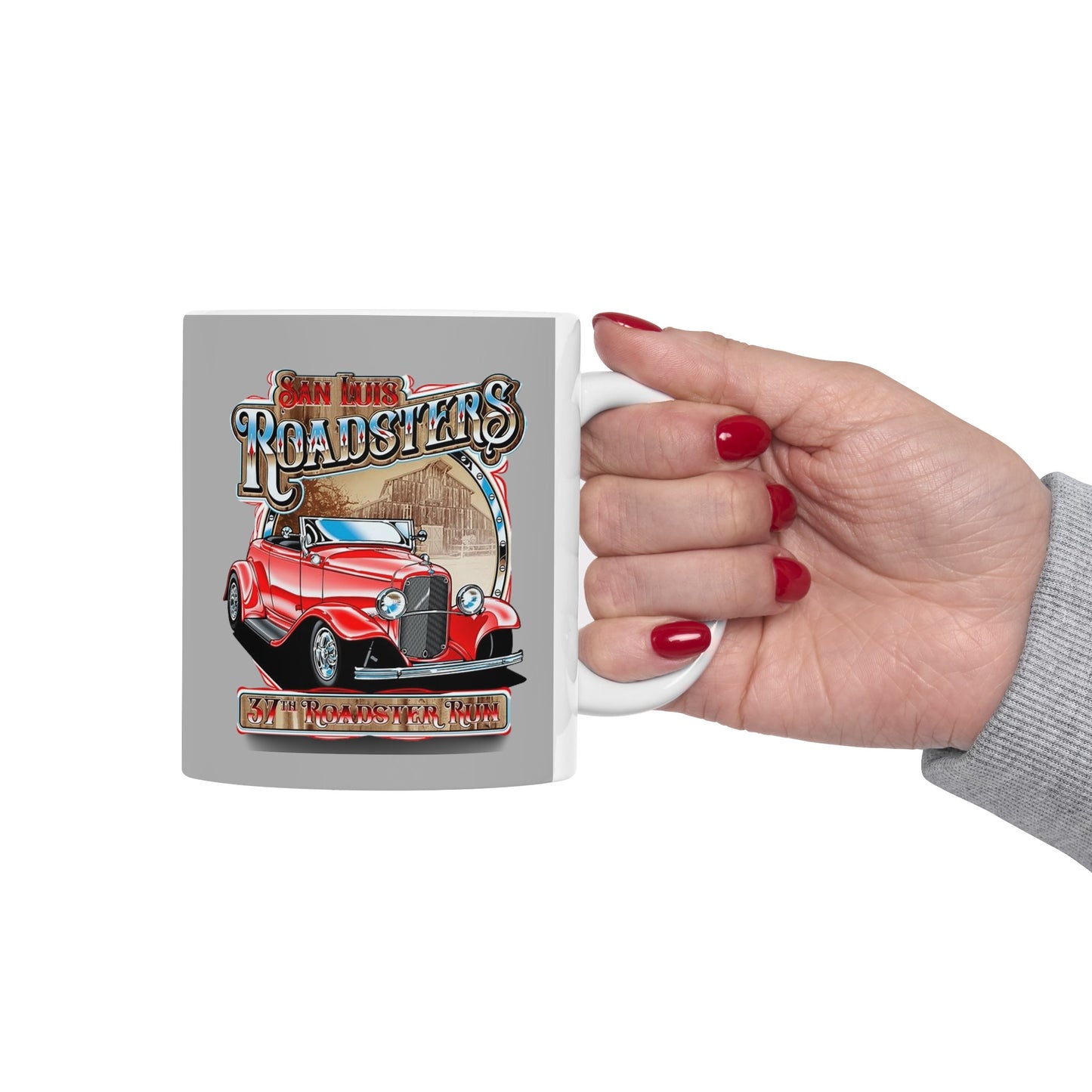 RoadSters Mug 11 Ounces Light Grey