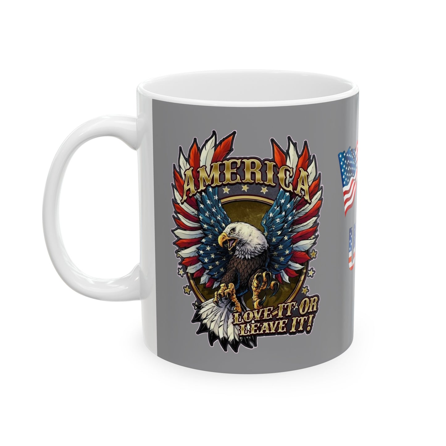 Eagle Usa Mug 11 Ounces Grey