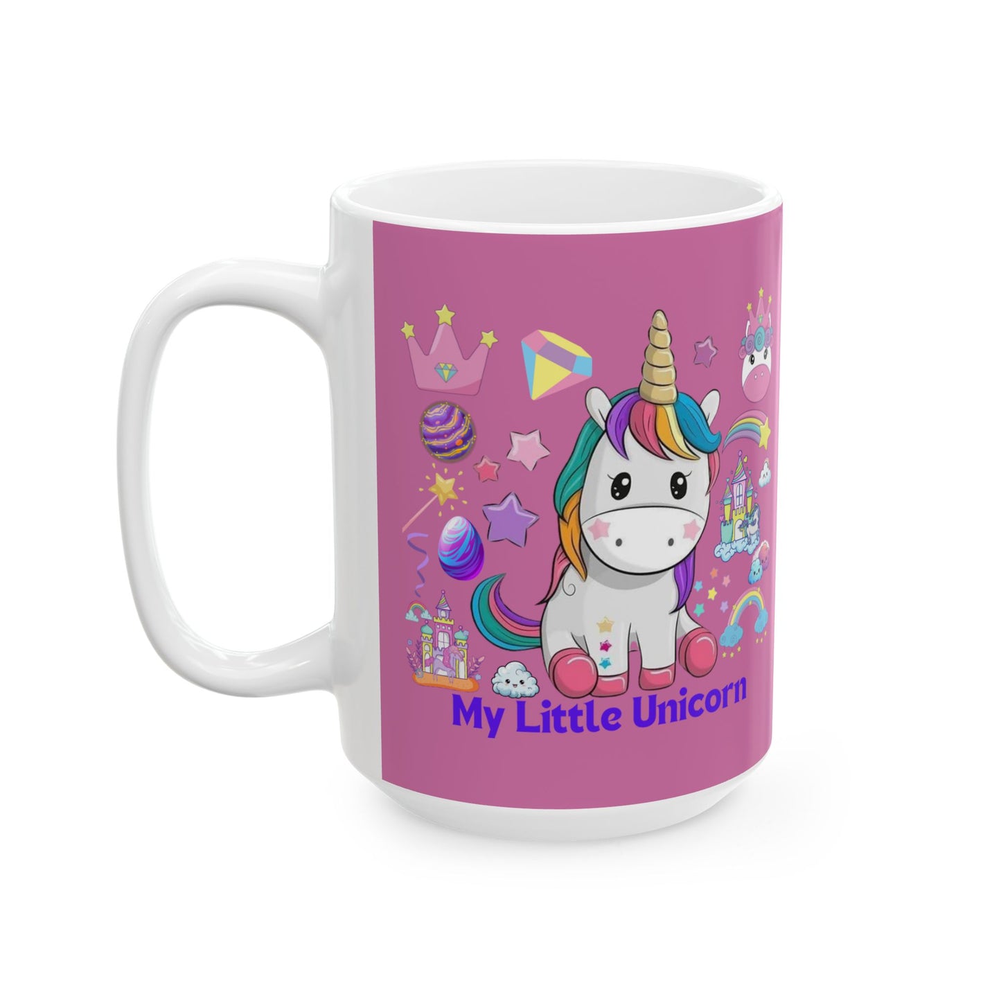 My Little Unicorn Fantasy Mug 11-15 Ounces Light Pink