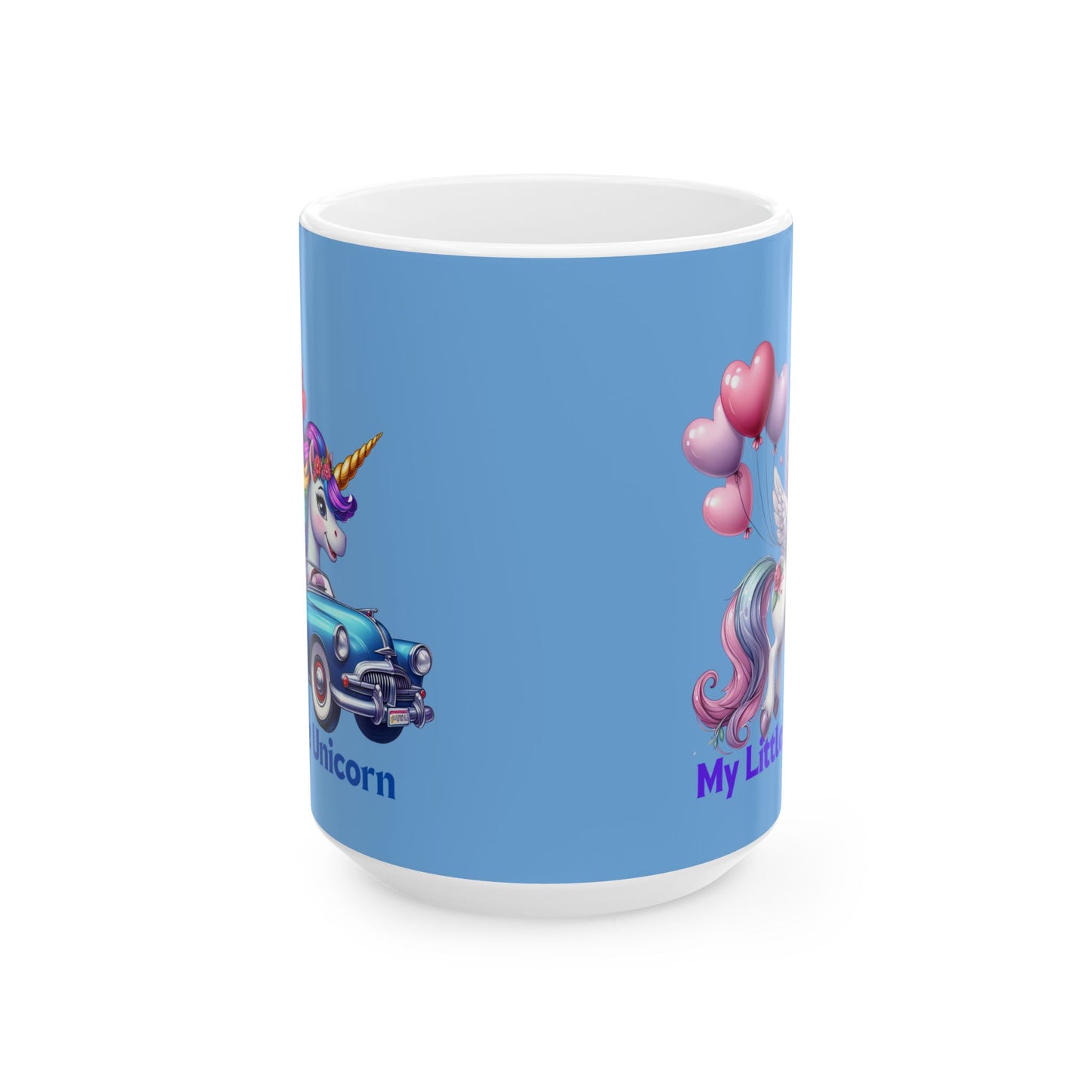 My Little Unicorn Horse Mug 11-15 Ounces Light Blue