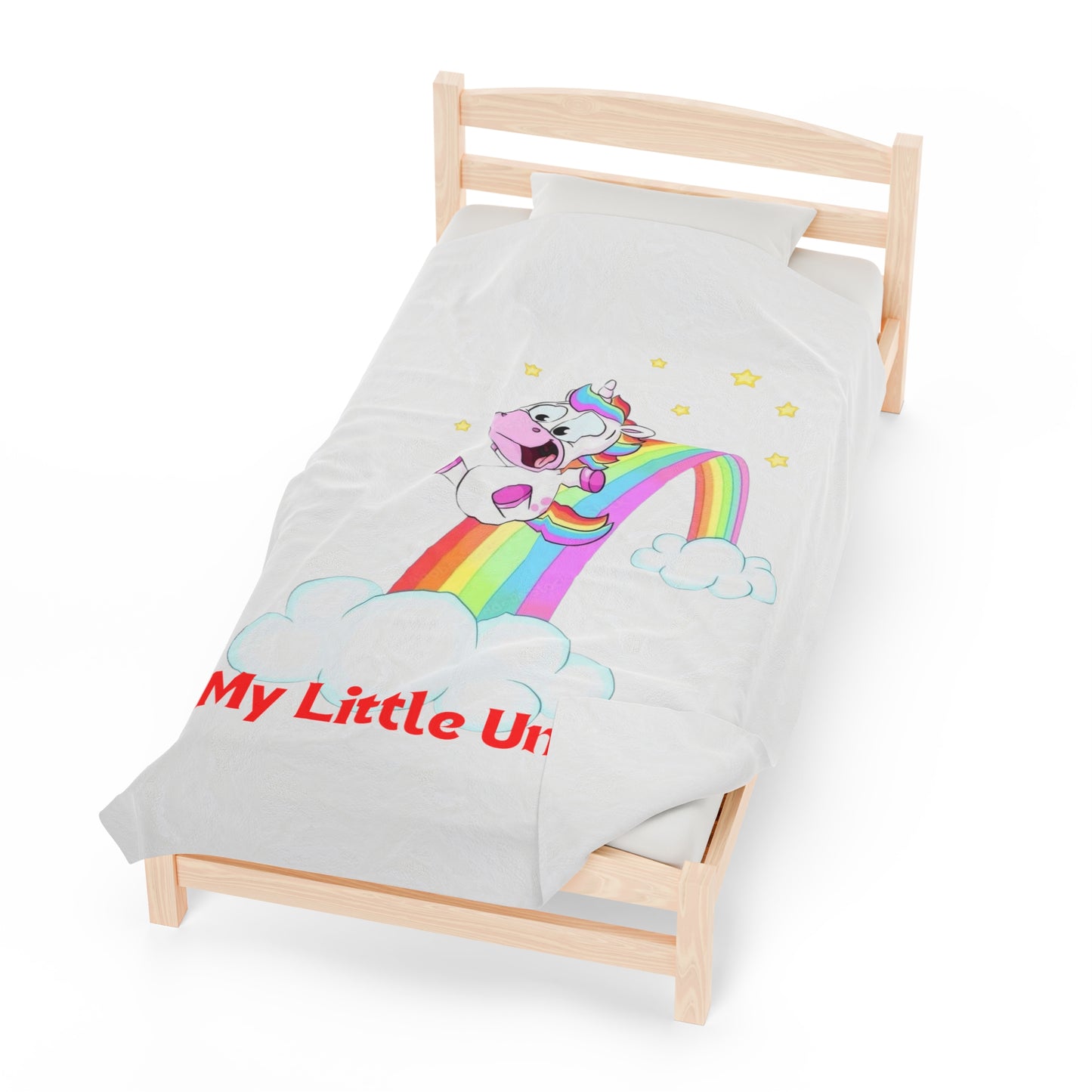 My Little Unicorn Rainbow Blankets White