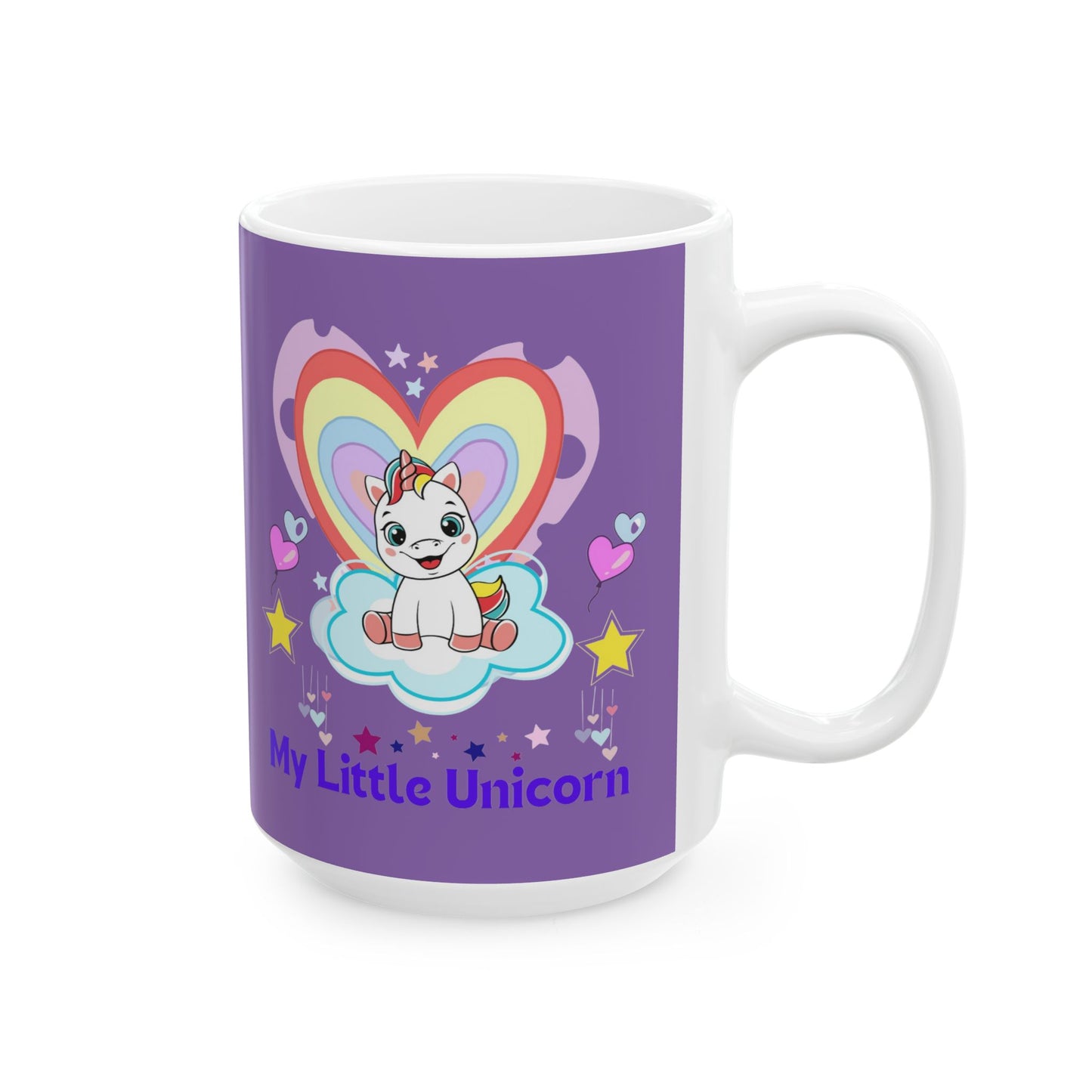 My Little Gold Star Unicorn Mug 11-15 Ounces Light Purple