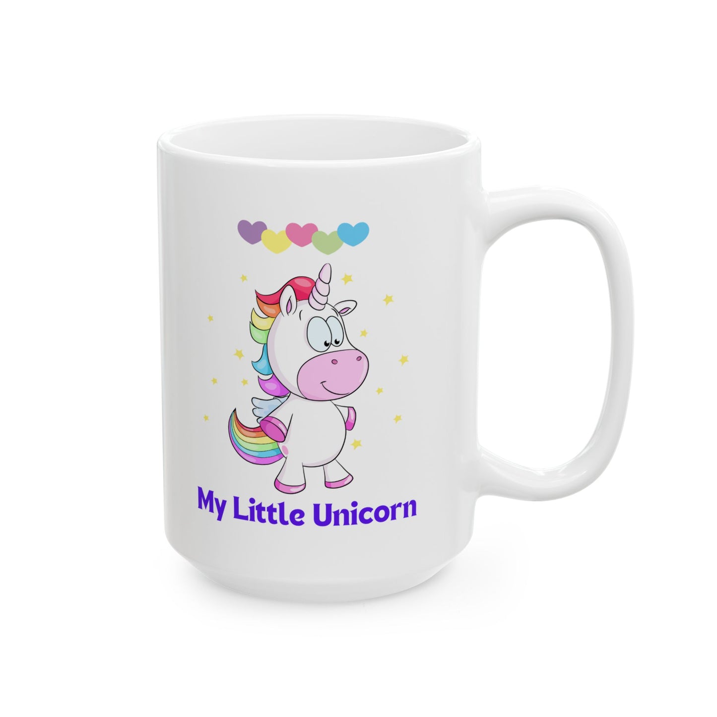My Little Unicorn Love Mug 11-15 Ounces Light White