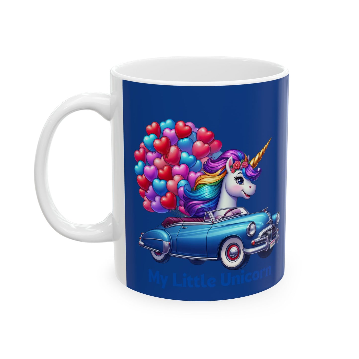My Little Unicorn Horse Mug 11-15 Ounces Dark Blue