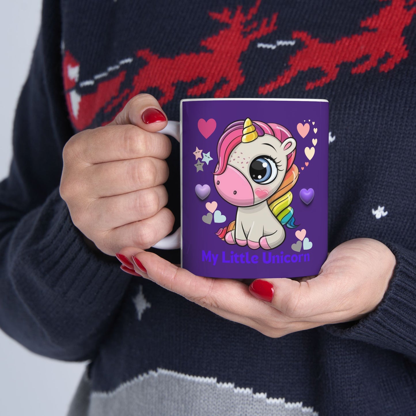 My Little Unicorn Love Mug 11-15 Ounces Purple
