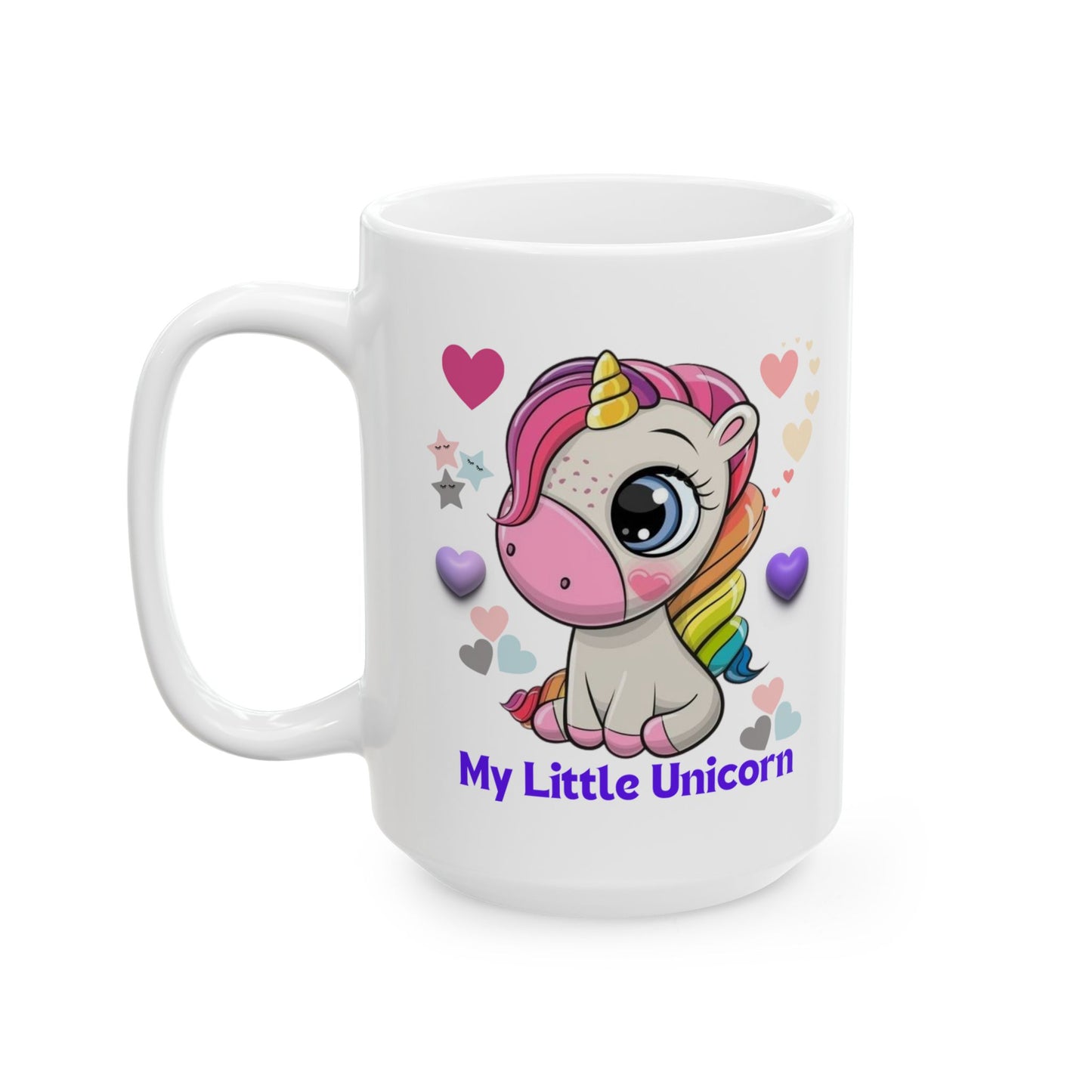 My Little Unicorn Love Mug 11-15 Ounces Light White