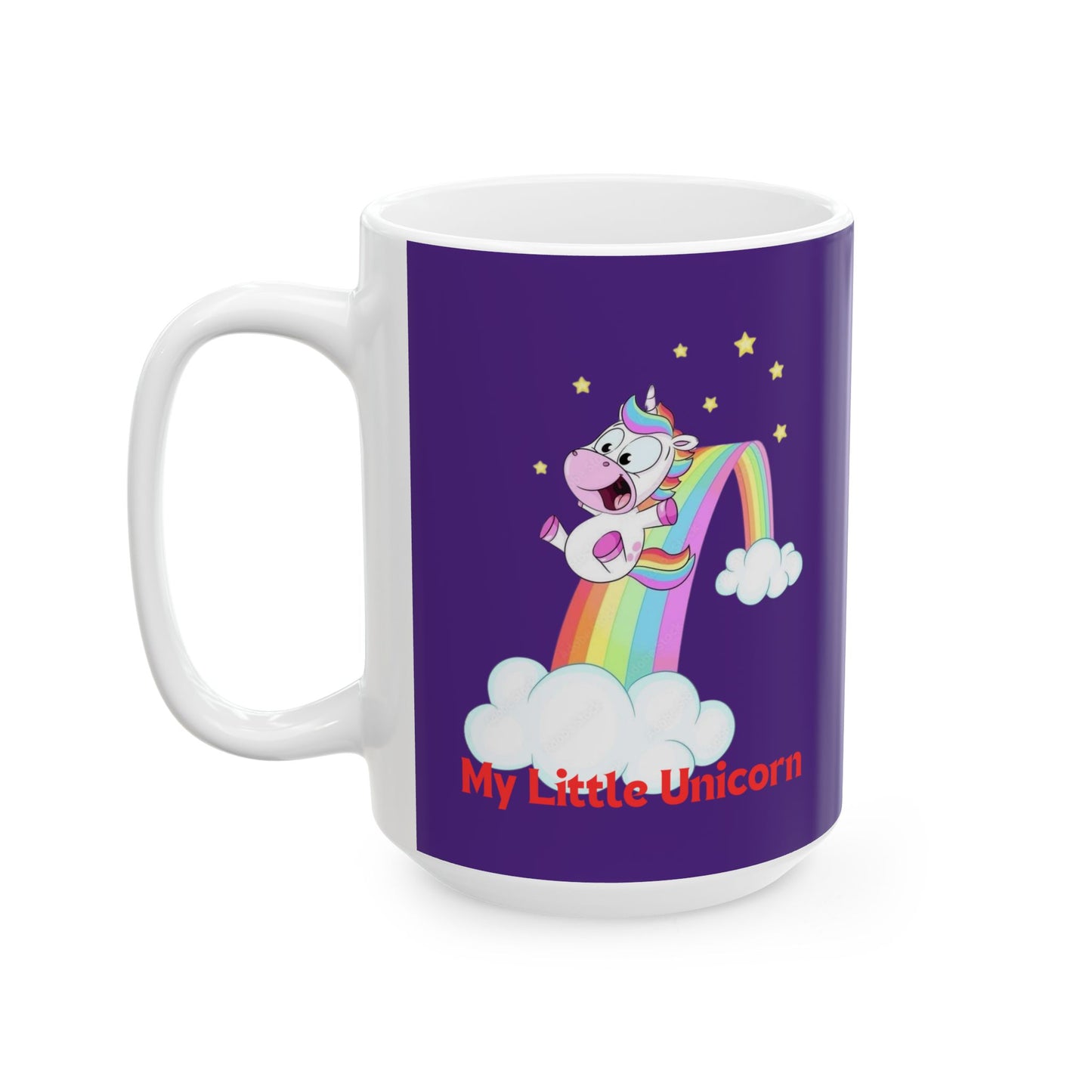 My Little Gold Star Unicorn Mug 11-15 Onces Purple
