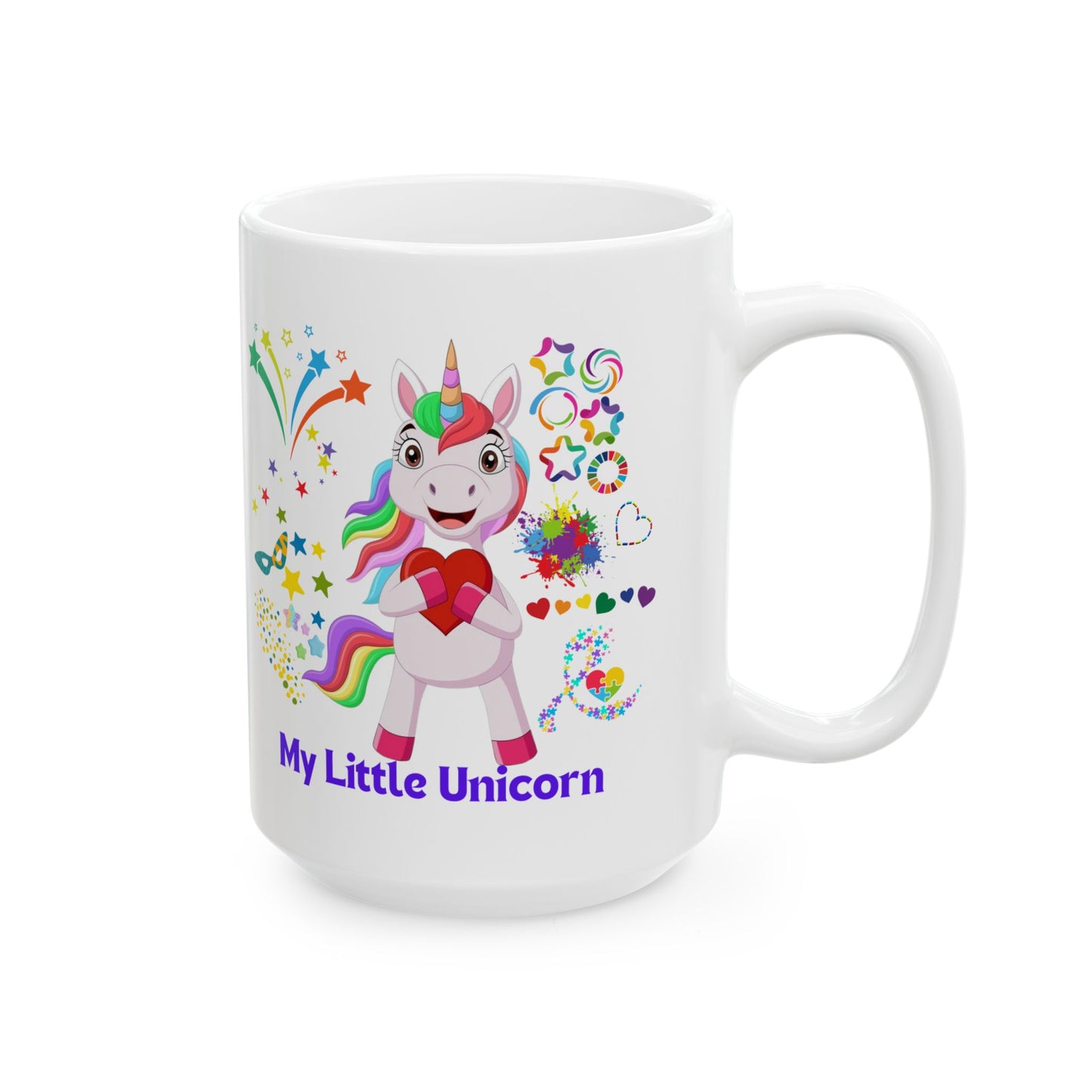 My Little Unicorn Couple Mug 11-15 Ounces White