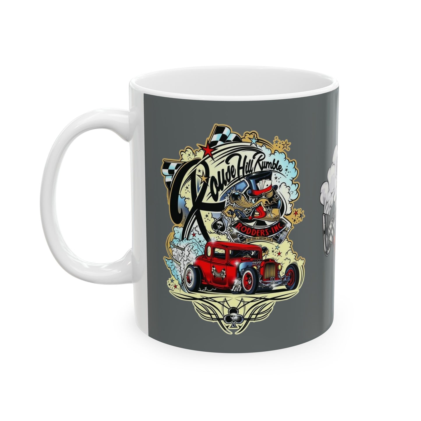 Roadsters Engine Mug 11 Ounces Dark Grey